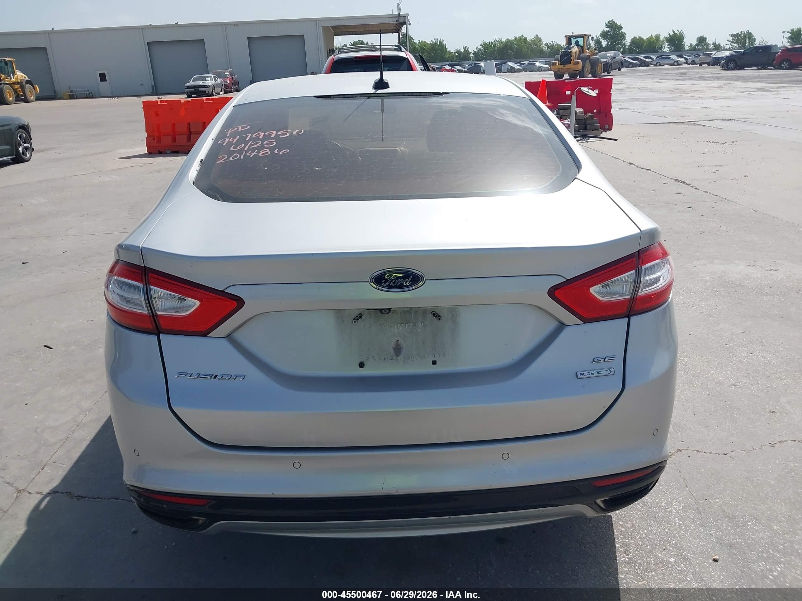 2014 Ford Fusion Se Silver vin: 3FA6P0H96ER201486