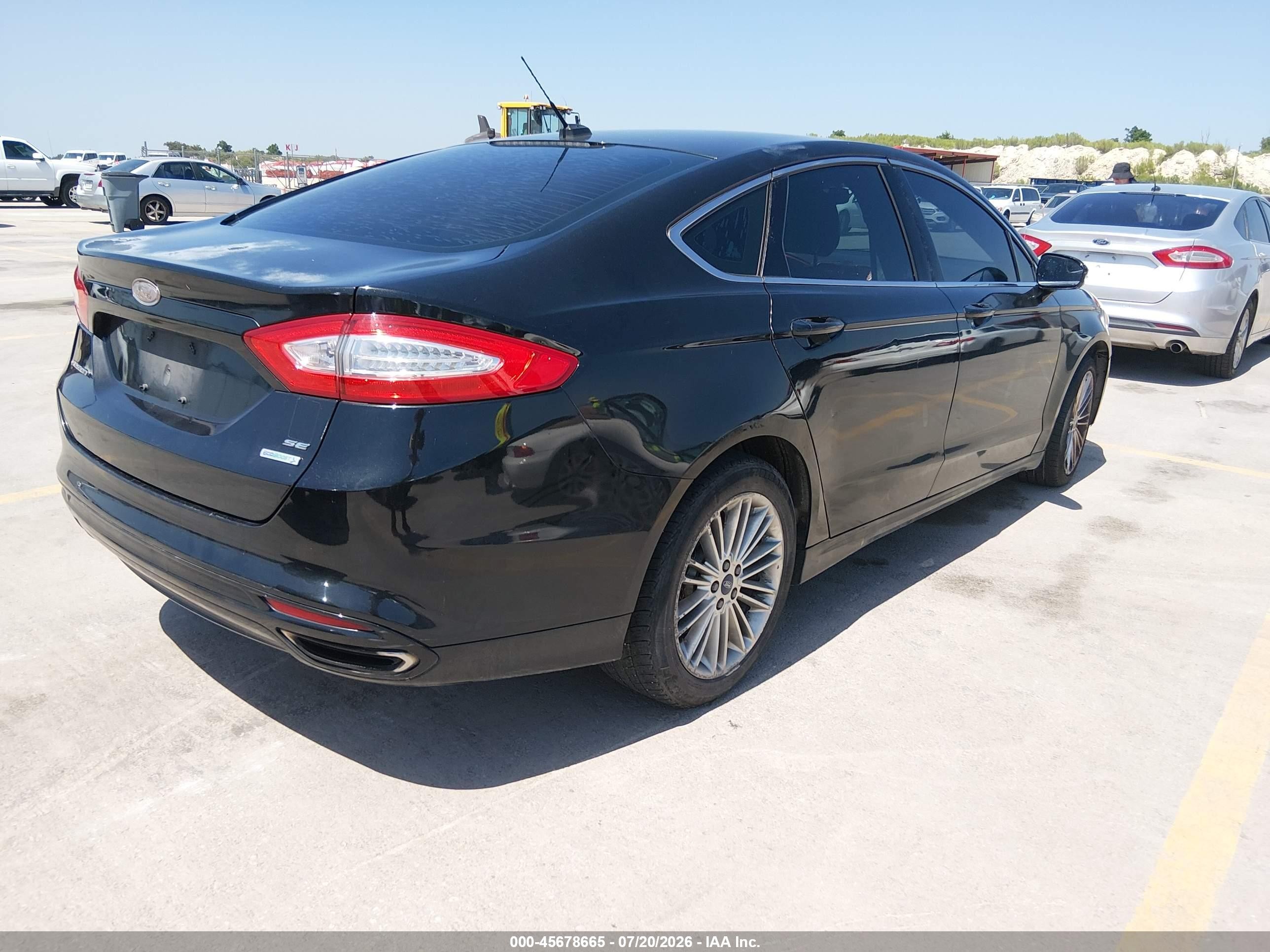 2014 Ford Fusion Se Black vin: 3FA6P0H96ER358449