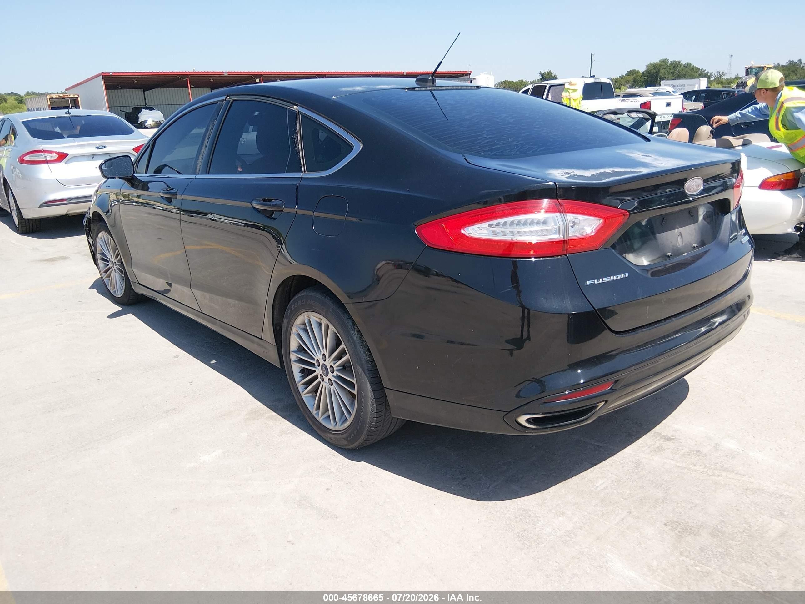 2014 Ford Fusion Se Black vin: 3FA6P0H96ER358449