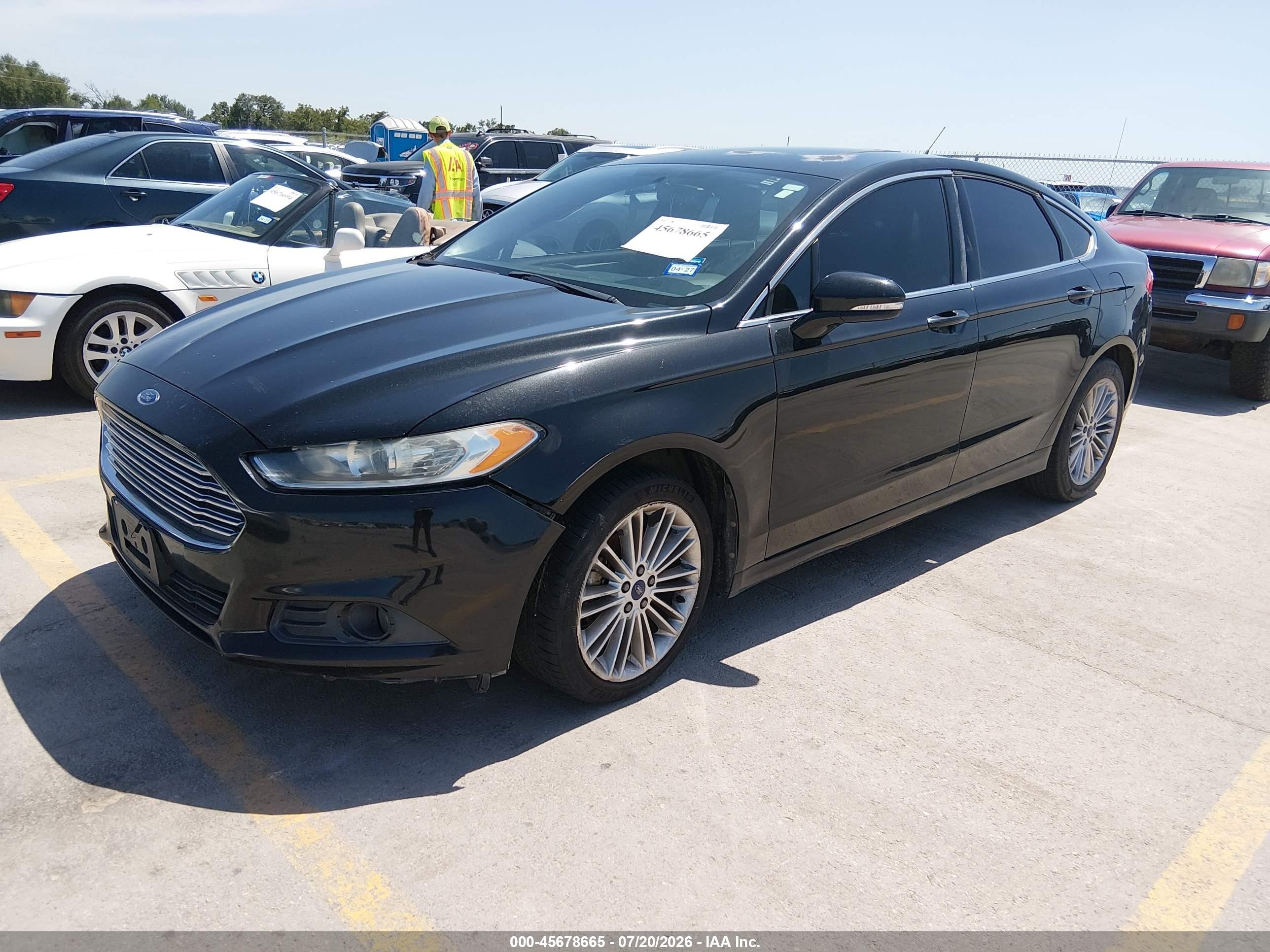 2014 Ford Fusion Se Black vin: 3FA6P0H96ER358449
