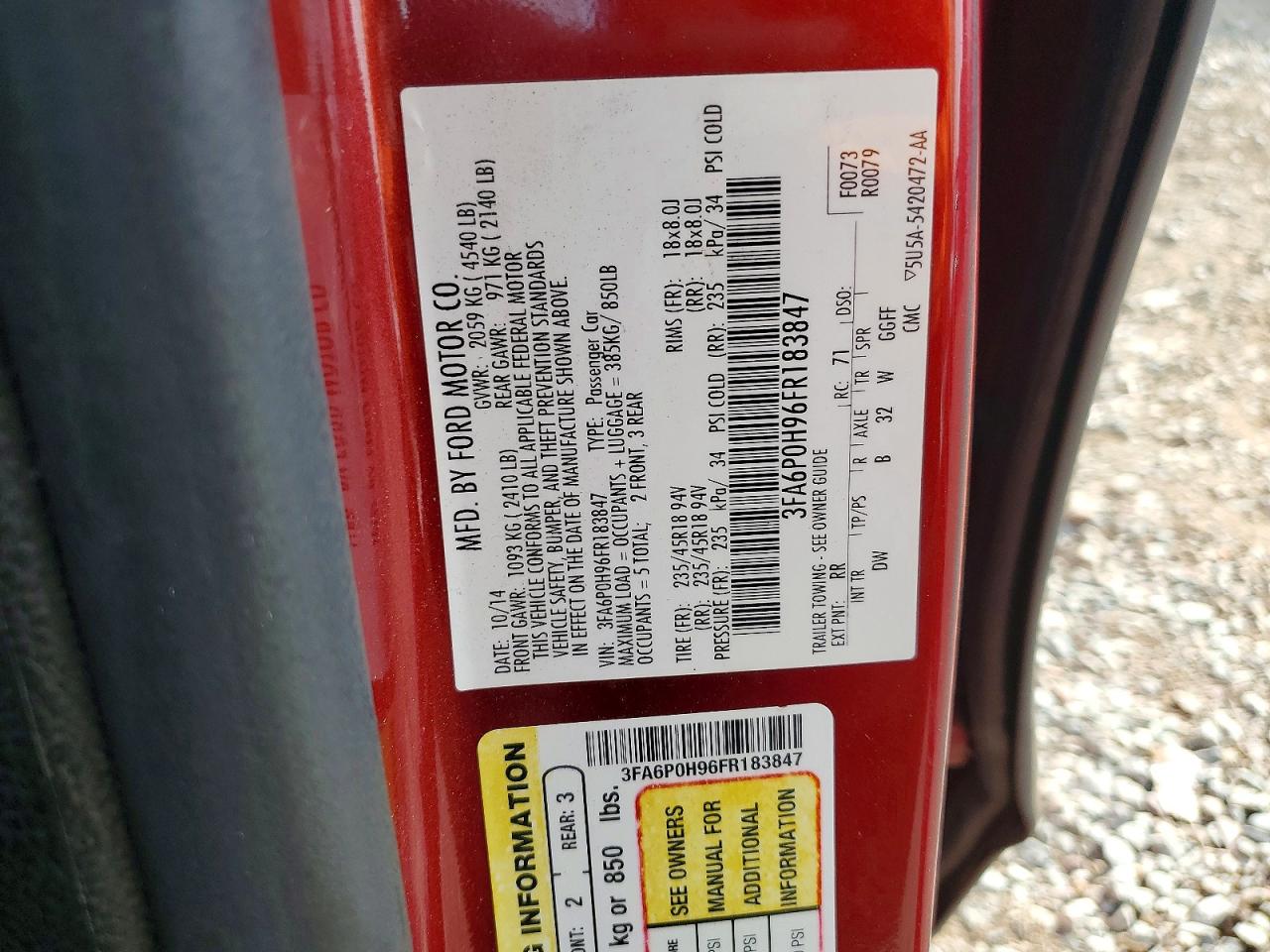 2015 Ford Fusion Se Red vin: 3FA6P0H96FR183847