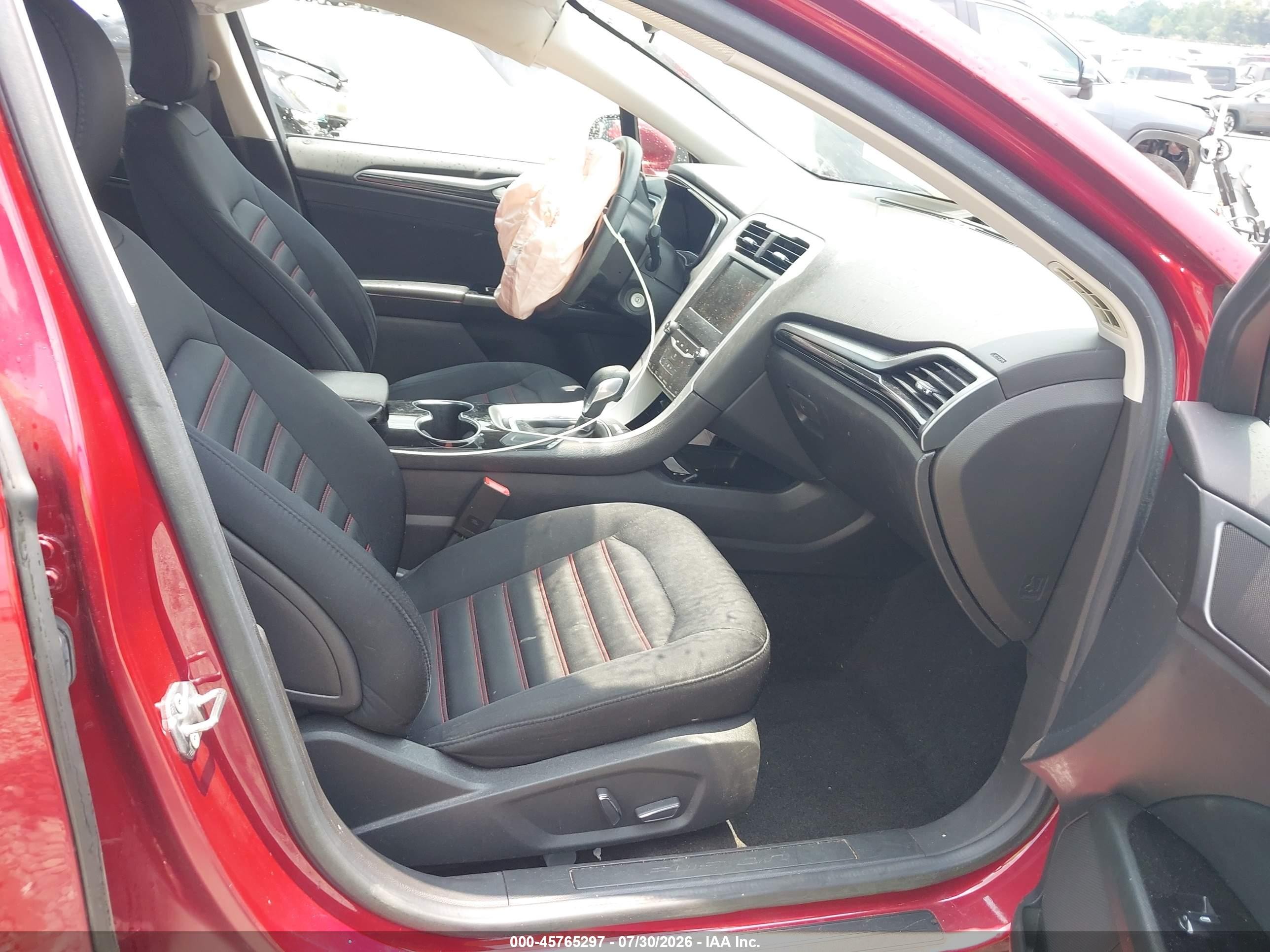 2015 Ford Fusion Se Maroon vin: 3FA6P0H96FR211047