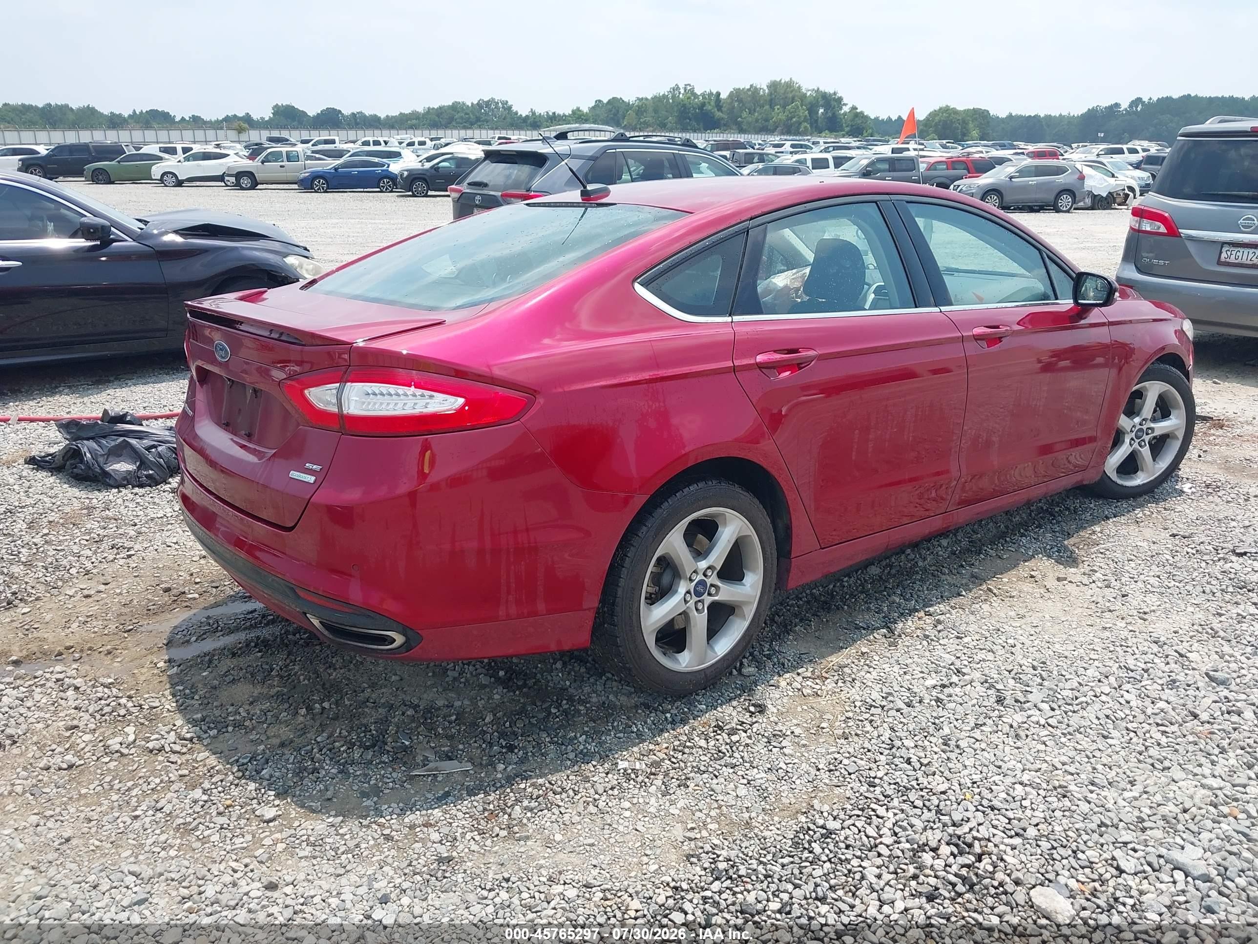 2015 Ford Fusion Se Maroon vin: 3FA6P0H96FR211047