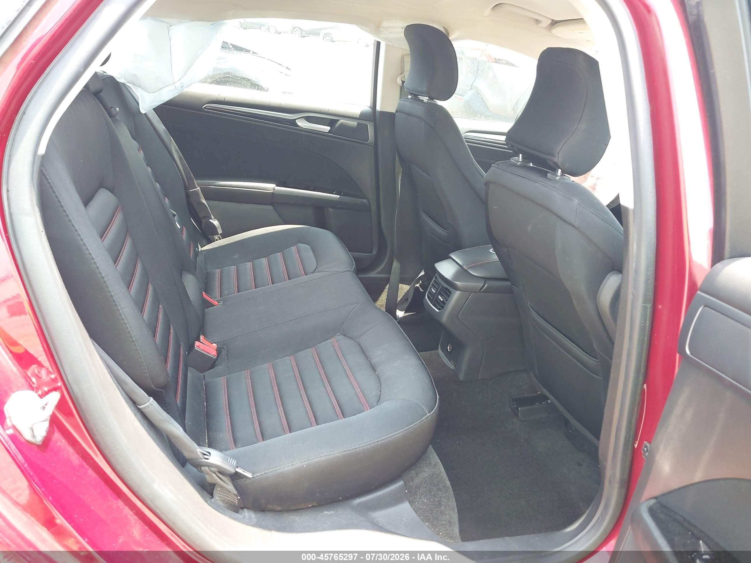 2015 Ford Fusion Se Maroon vin: 3FA6P0H96FR211047
