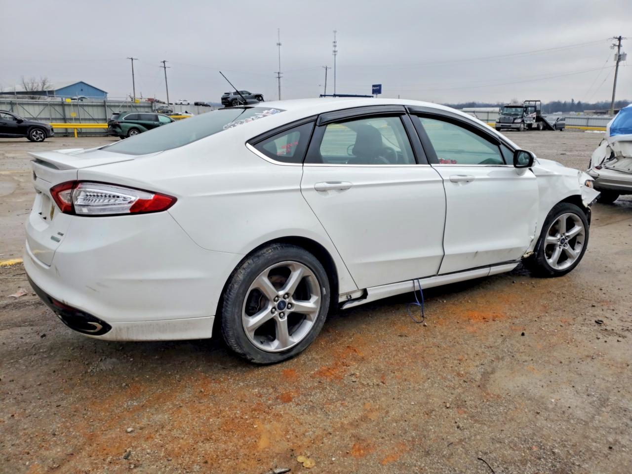 2015 Ford Fusion Se White vin: 3FA6P0H96FR297931
