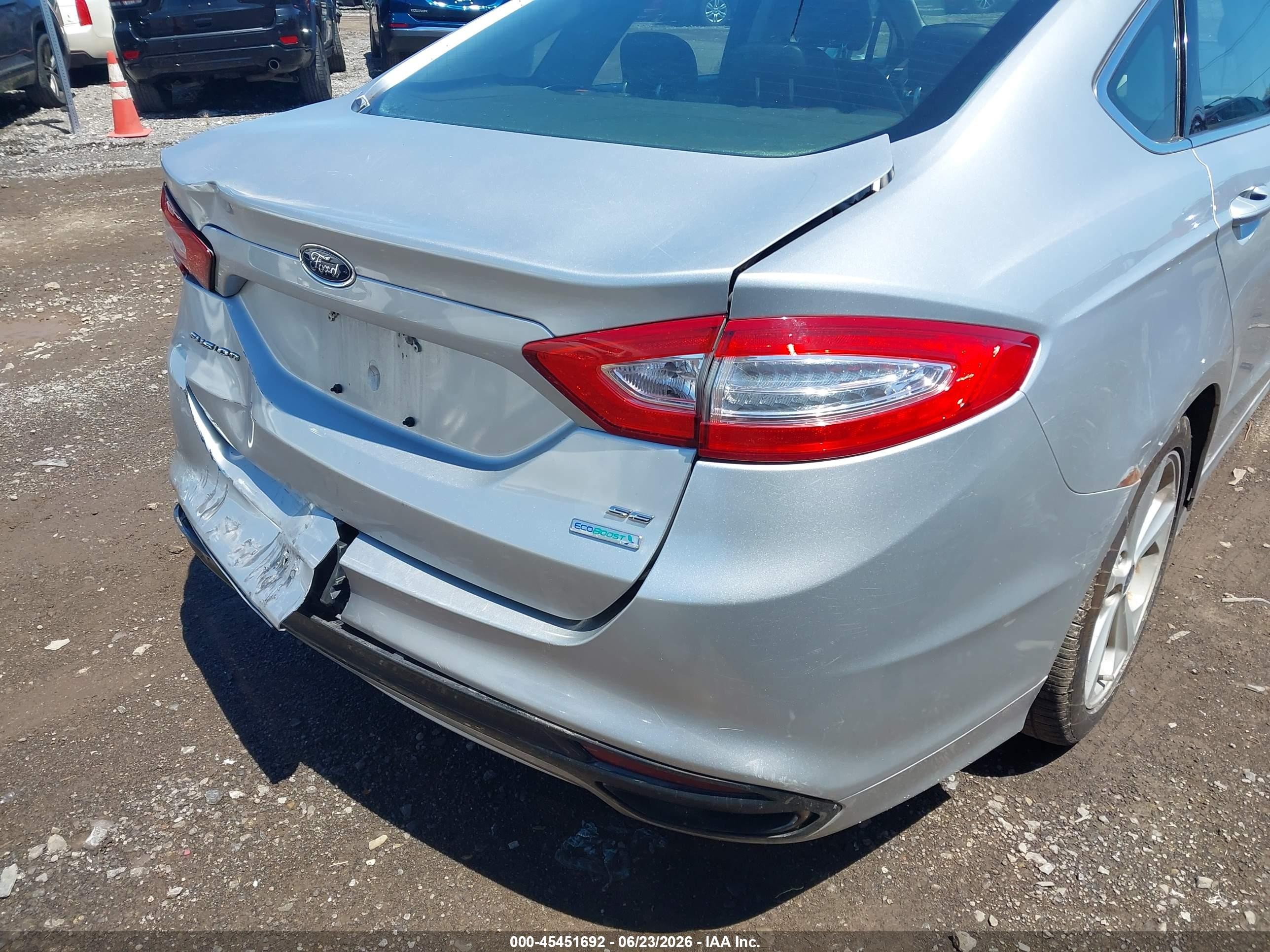2013 Ford Fusion Se Silver vin: 3FA6P0H97DR159053