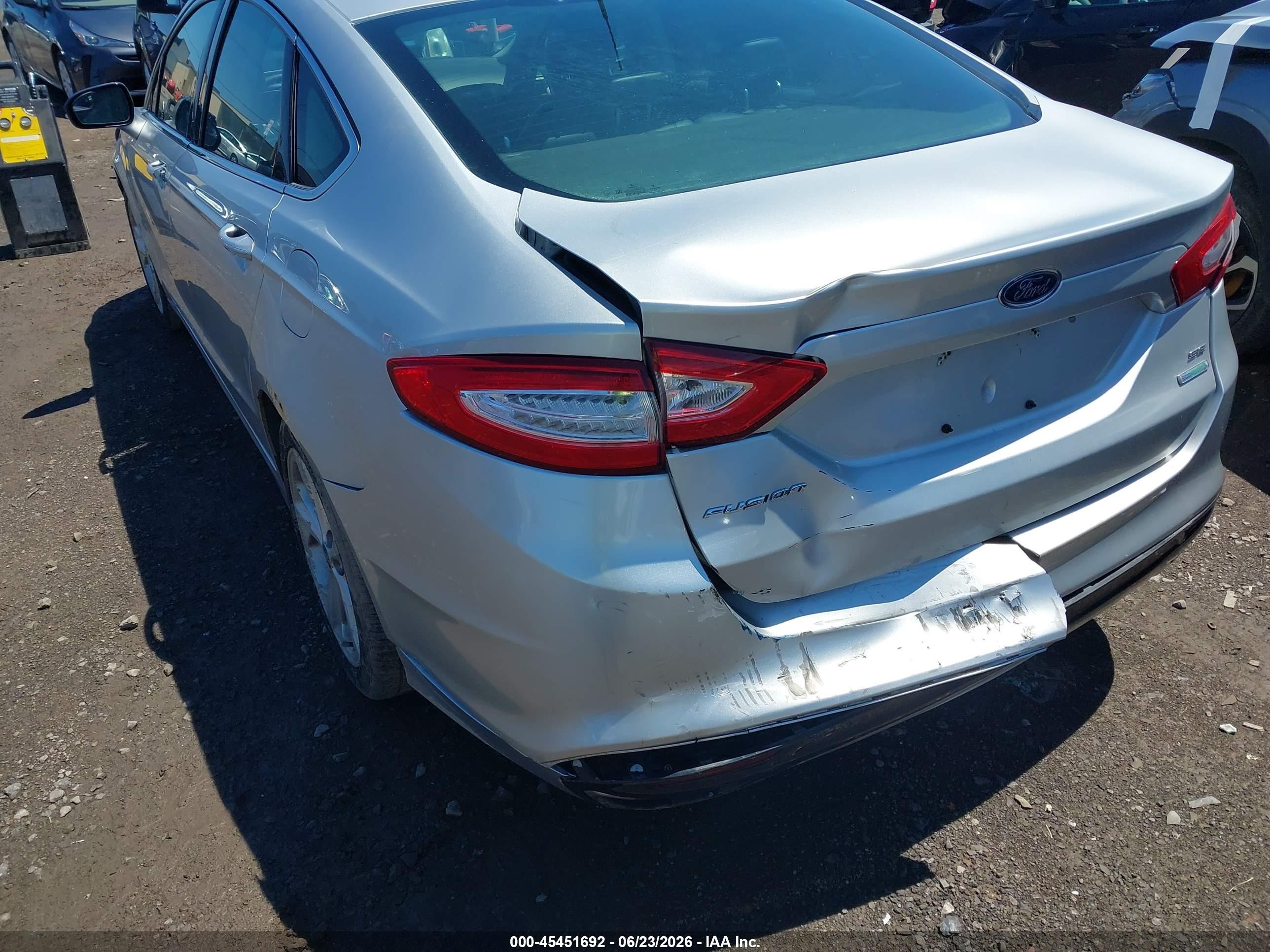 2013 Ford Fusion Se Silver vin: 3FA6P0H97DR159053