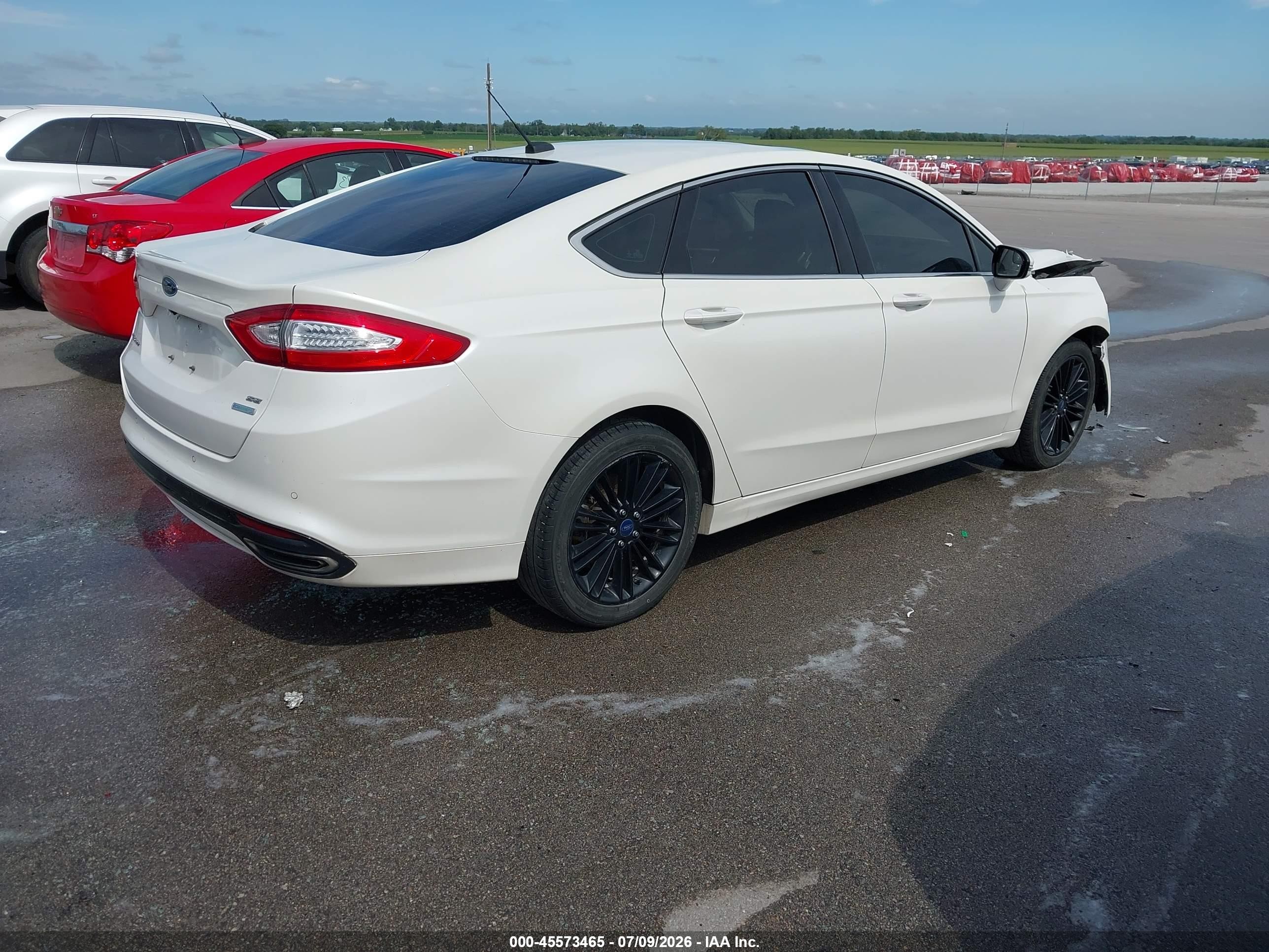 2014 Ford Fusion Se White vin: 3FA6P0H97ER219799