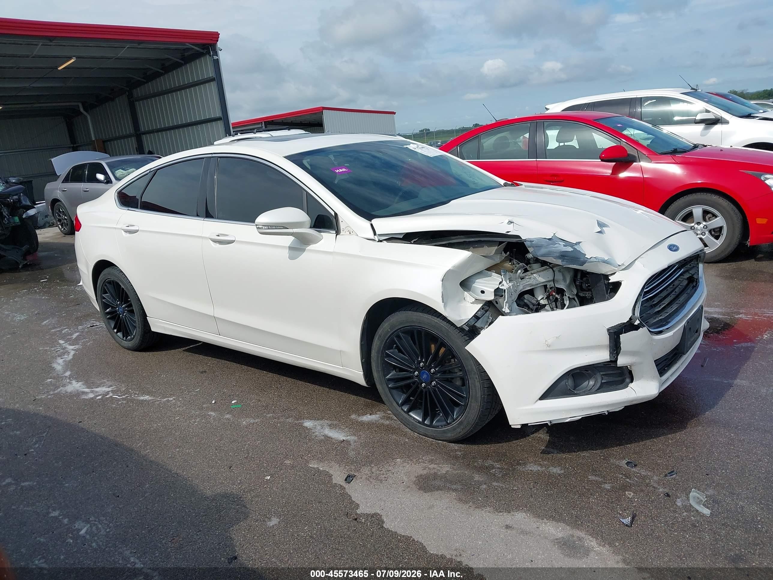 2014 Ford Fusion Se White vin: 3FA6P0H97ER219799