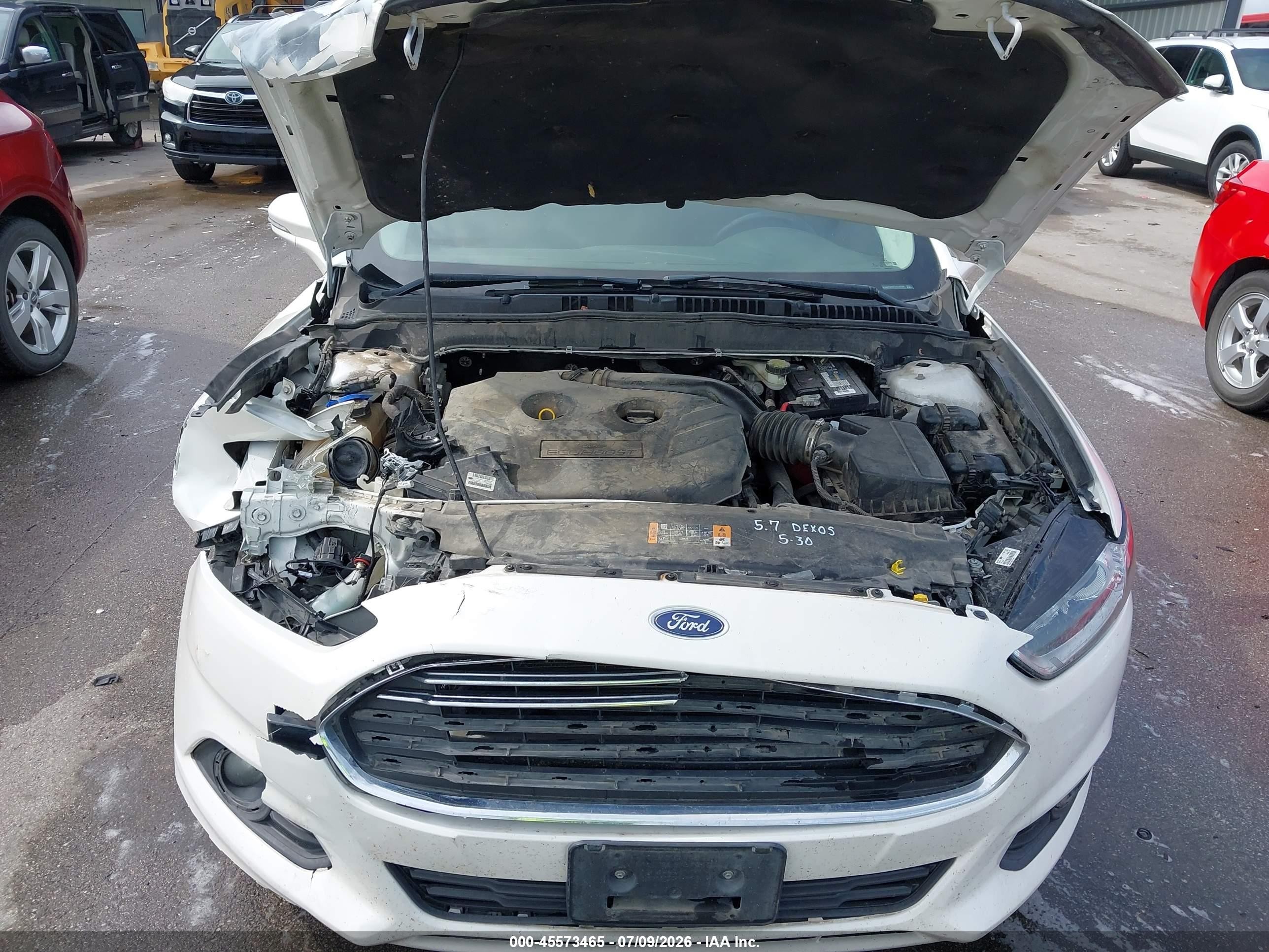 2014 Ford Fusion Se White vin: 3FA6P0H97ER219799