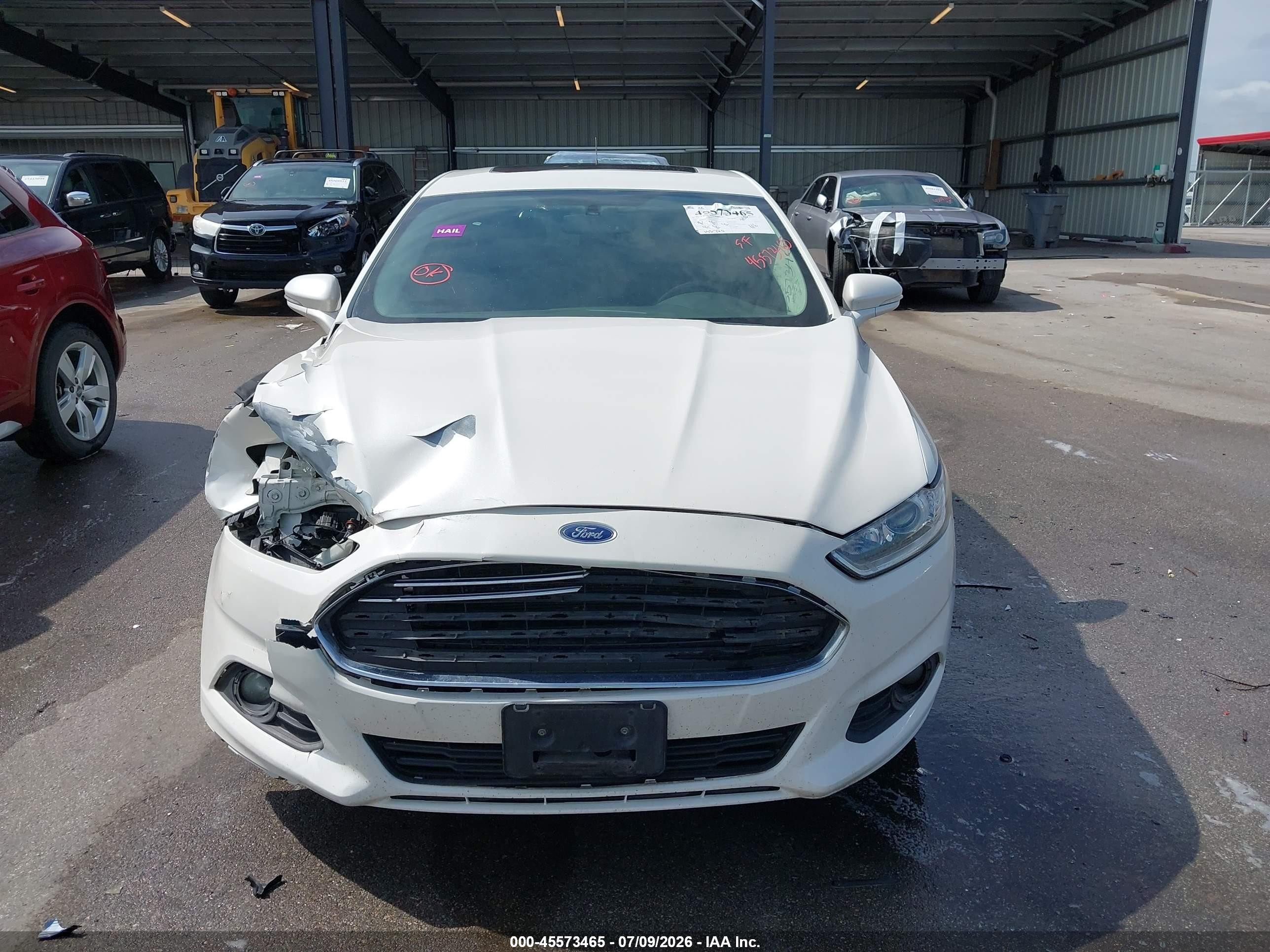 2014 Ford Fusion Se White vin: 3FA6P0H97ER219799