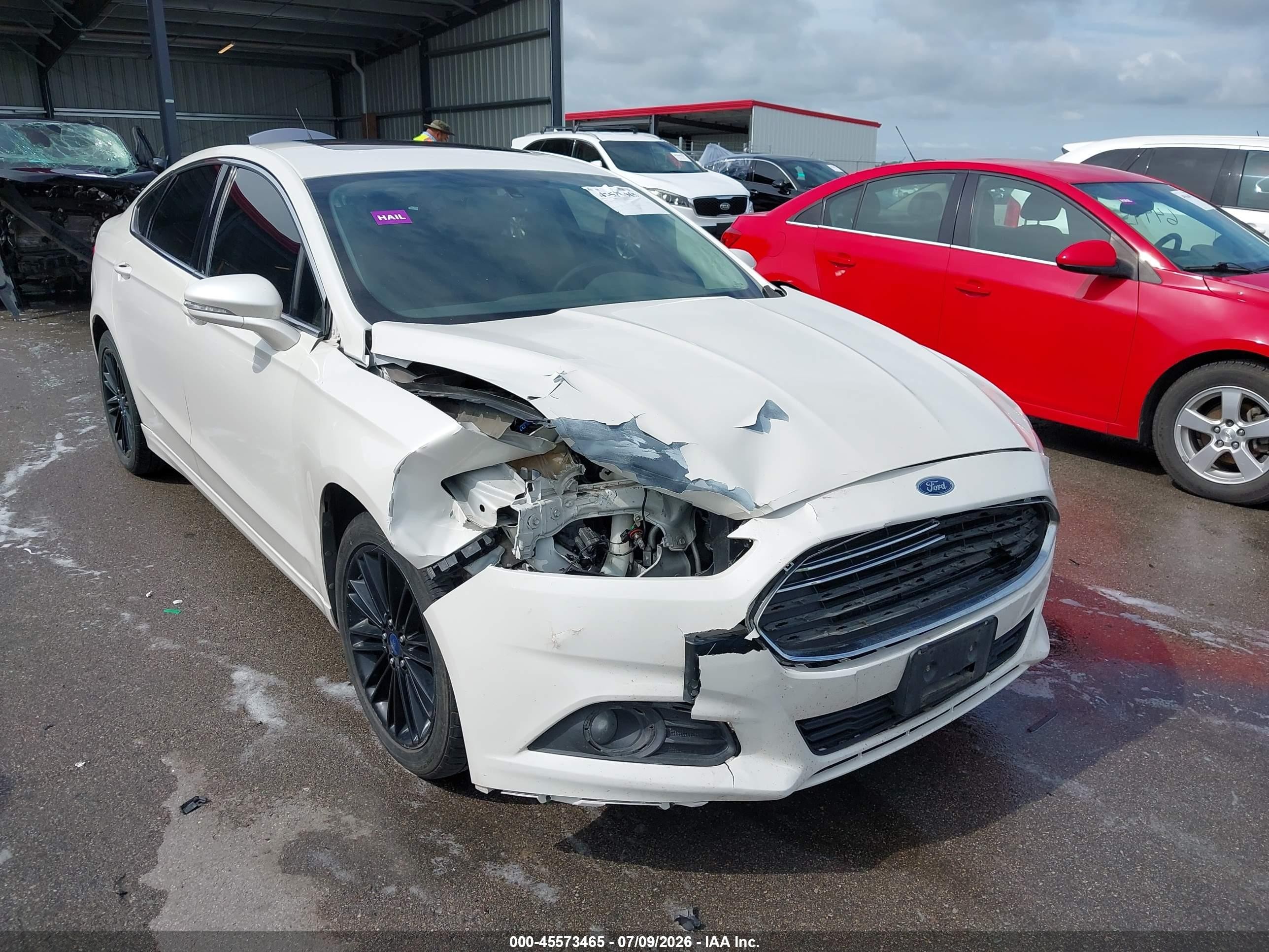 2014 Ford Fusion Se White vin: 3FA6P0H97ER219799