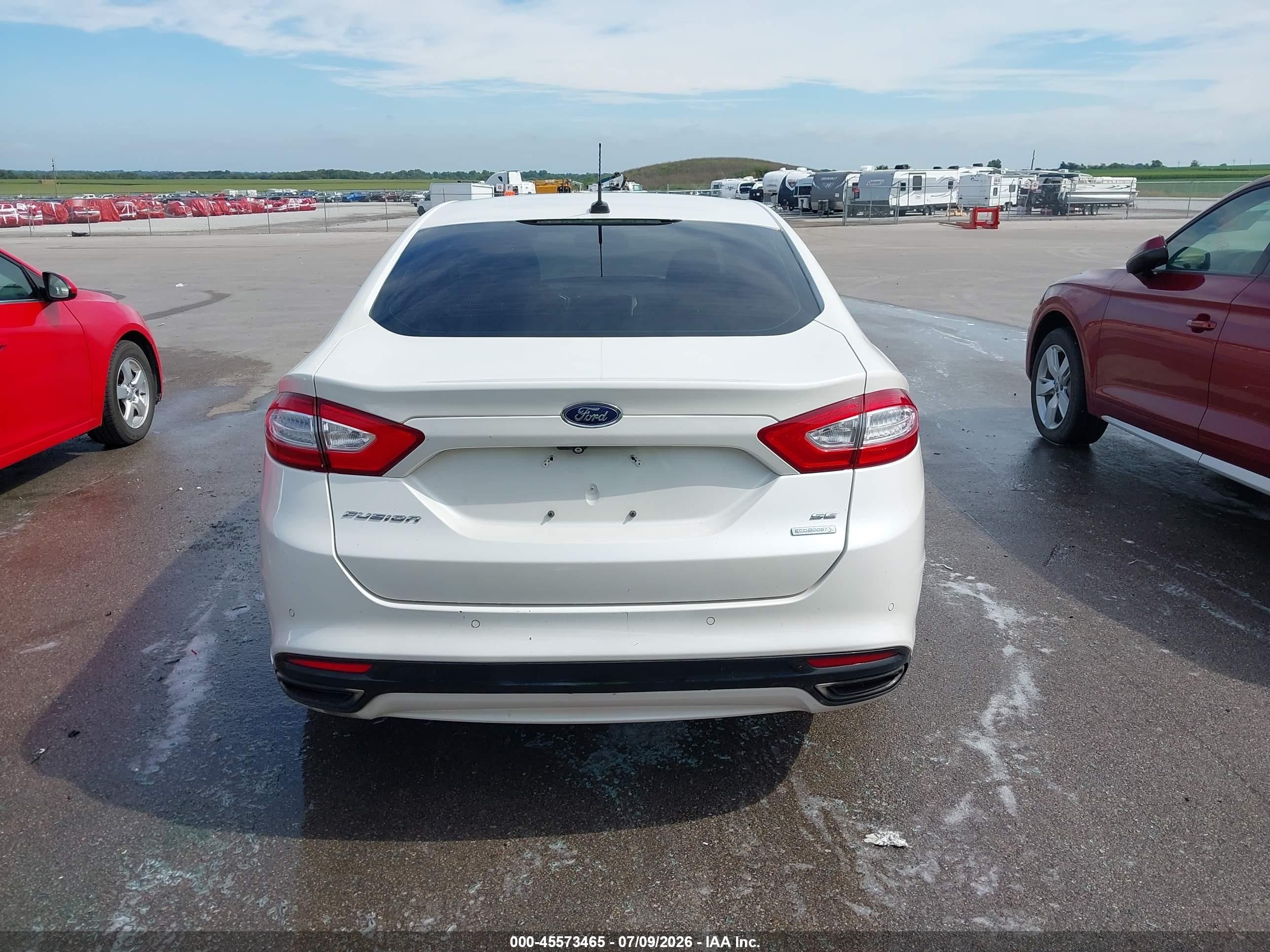 2014 Ford Fusion Se White vin: 3FA6P0H97ER219799