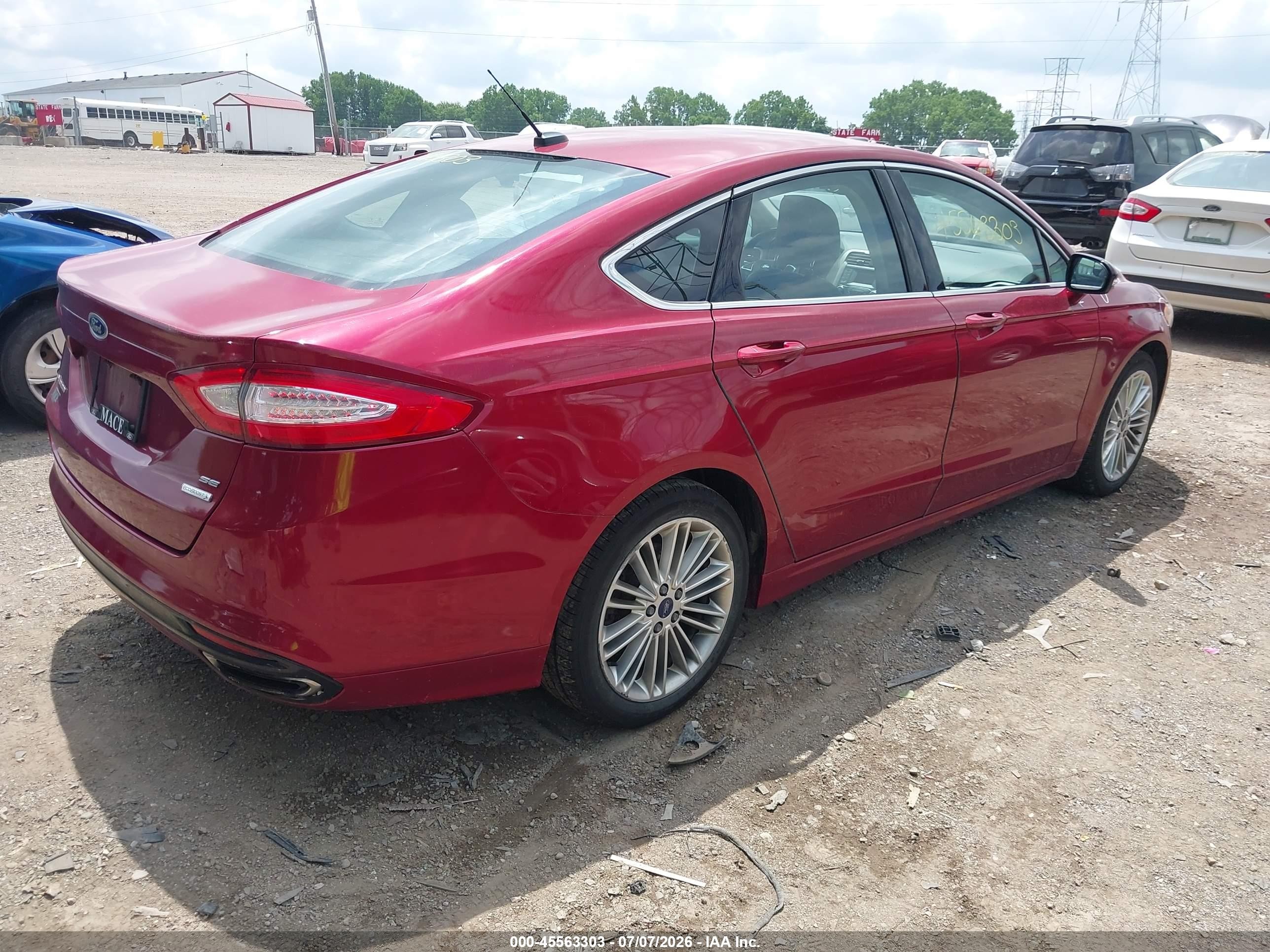 2014 Ford Fusion Se Красный vin: 3FA6P0H97ER336394