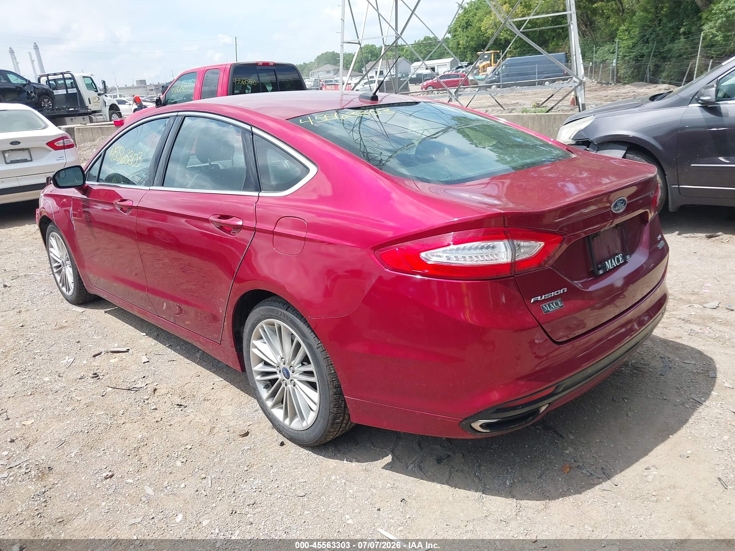 2014 Ford Fusion Se Красный vin: 3FA6P0H97ER336394