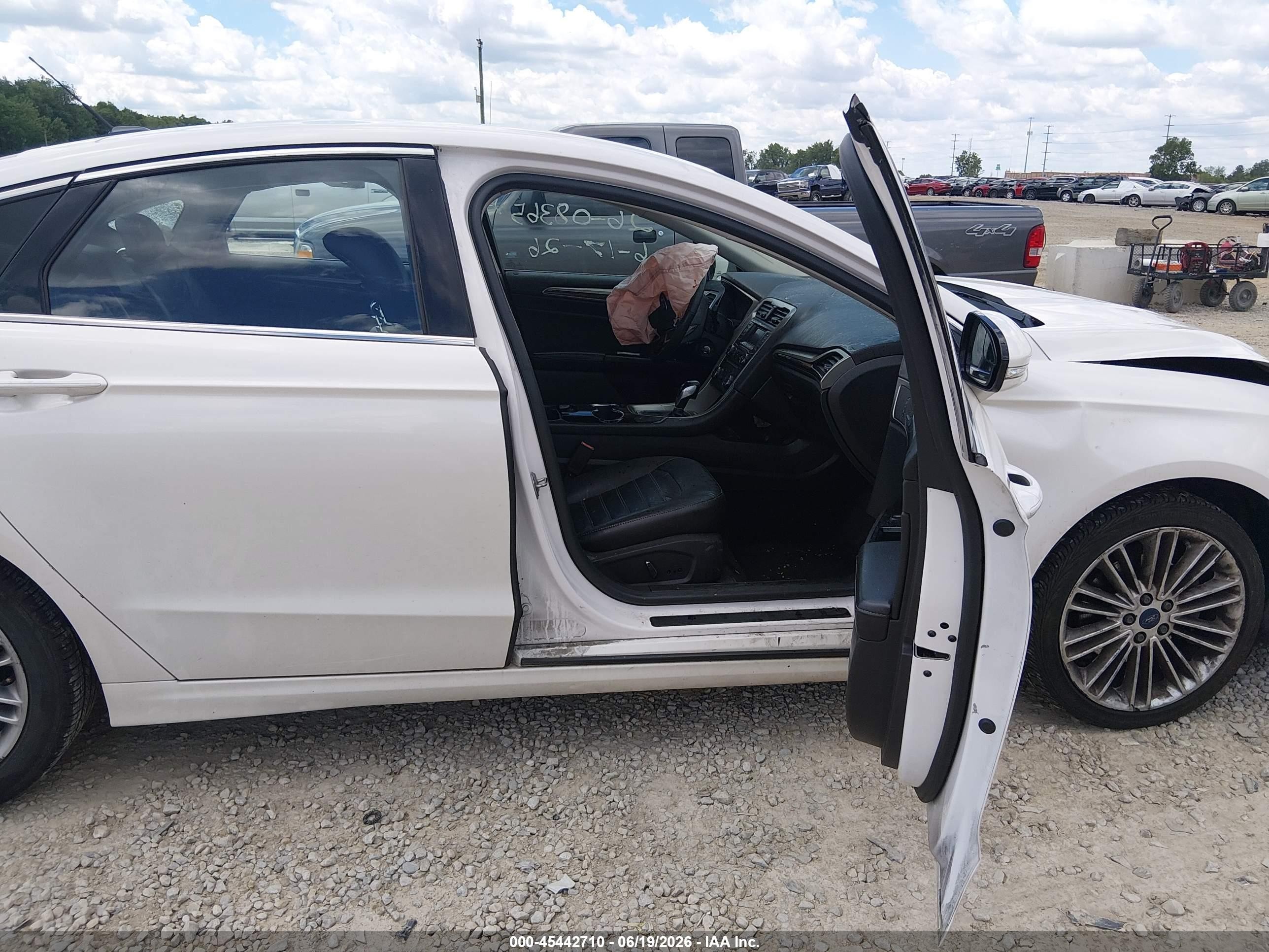 2014 Ford Fusion Se White vin: 3FA6P0H97ER340137