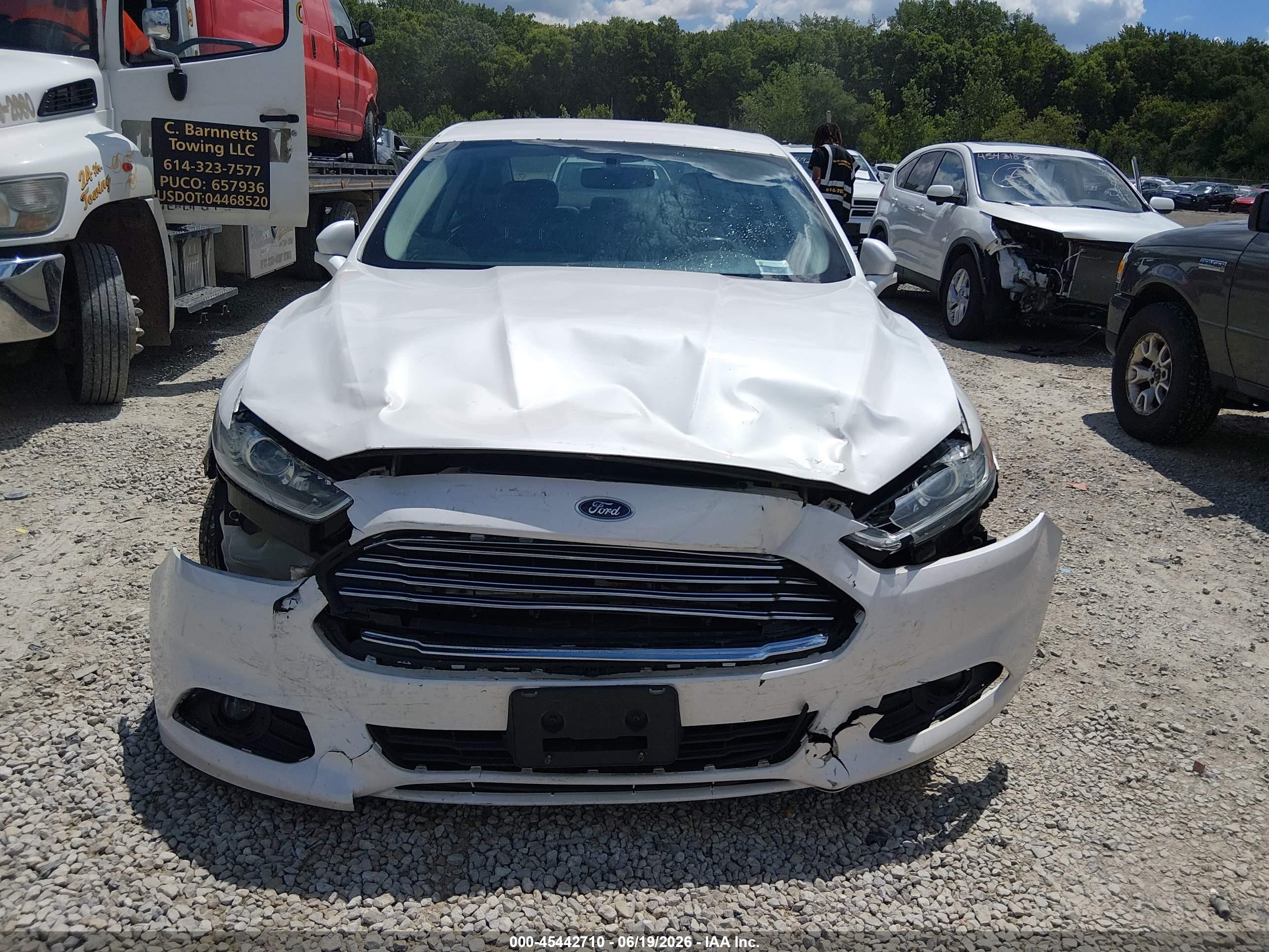 2014 Ford Fusion Se White vin: 3FA6P0H97ER340137