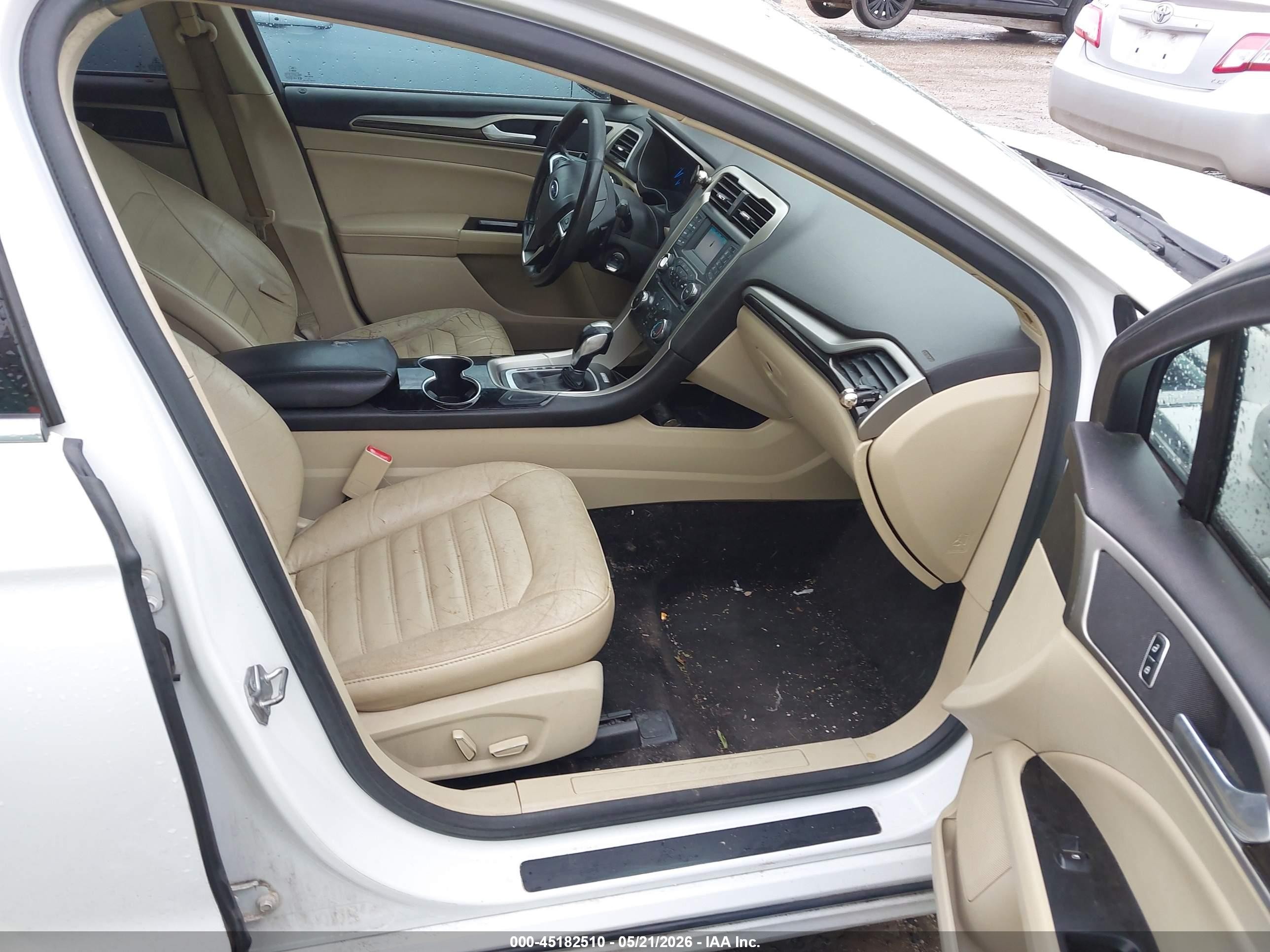 2015 Ford Fusion Se White vin: 3FA6P0H97FR129828