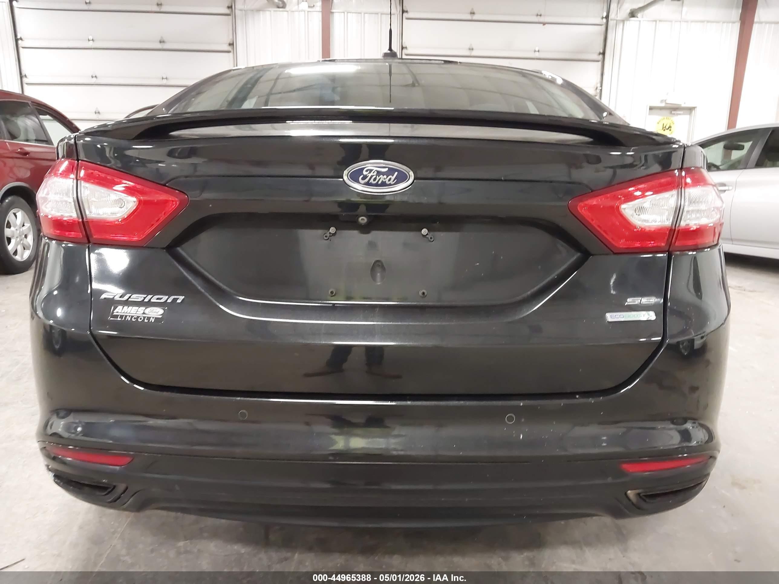2015 Ford Fusion Se Black vin: 3FA6P0H97FR224955