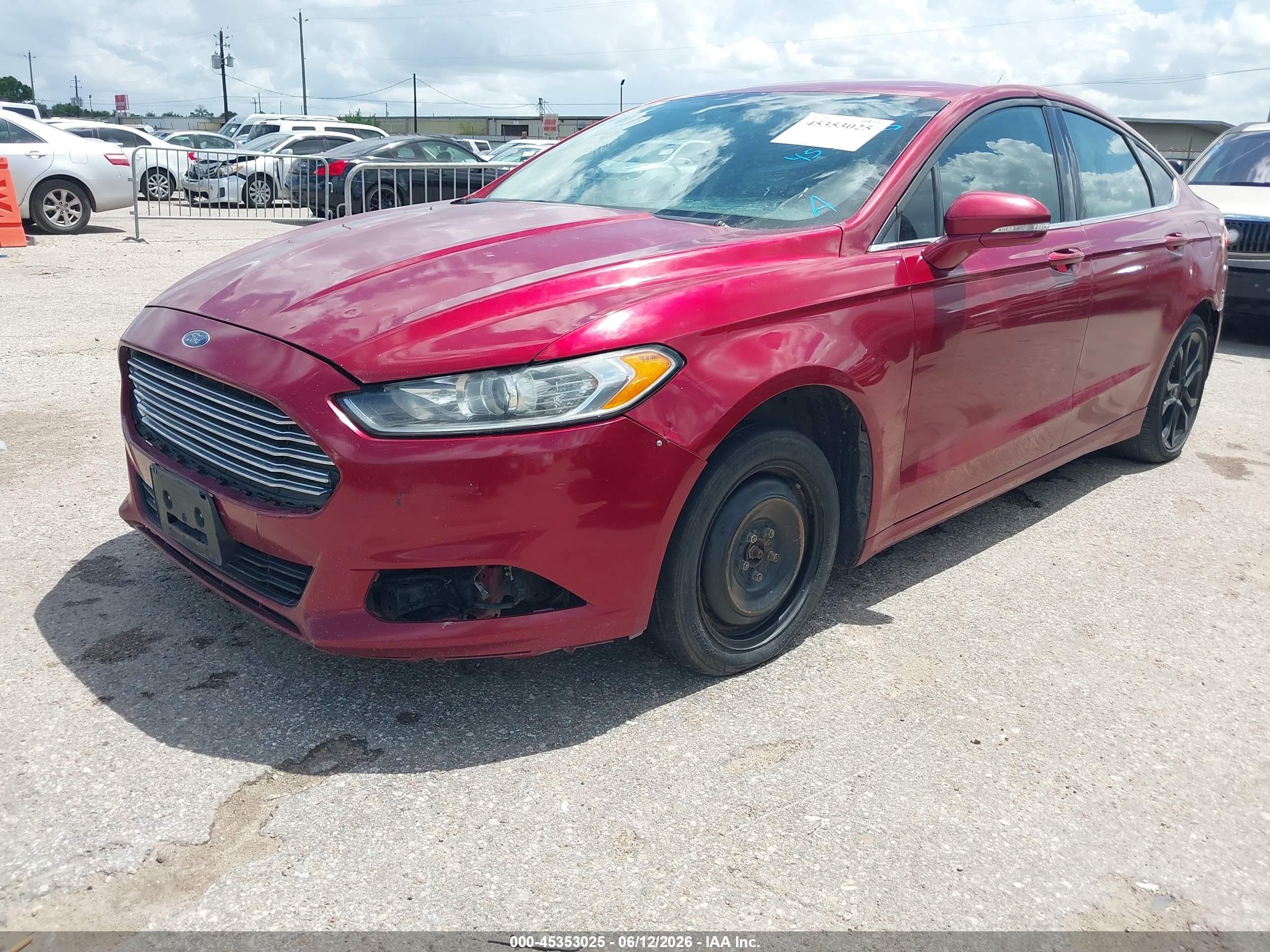 2015 Ford Fusion Se Red vin: 3FA6P0H97FR268289