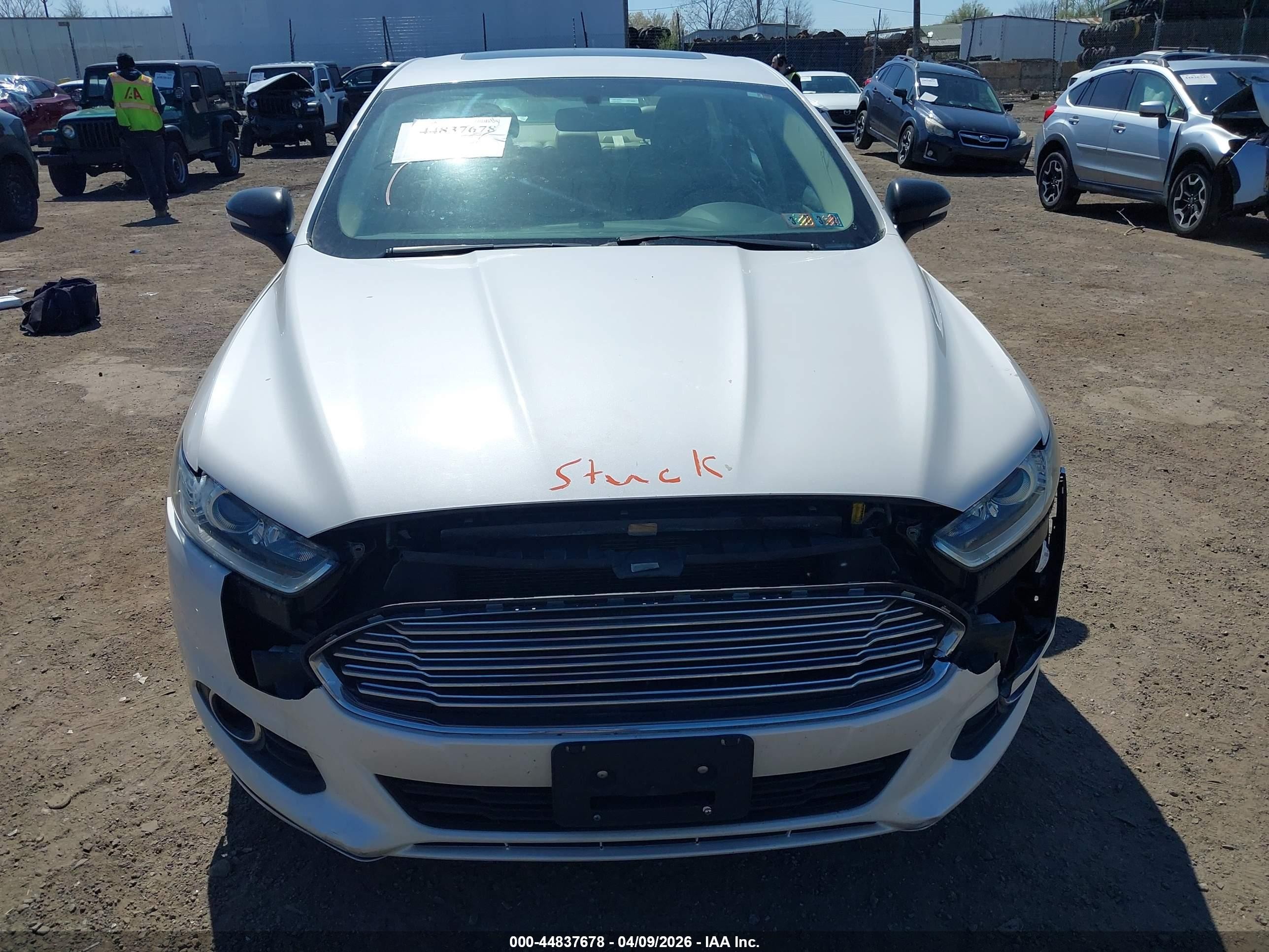 2014 Ford Fusion Se White vin: 3FA6P0H98ER109859