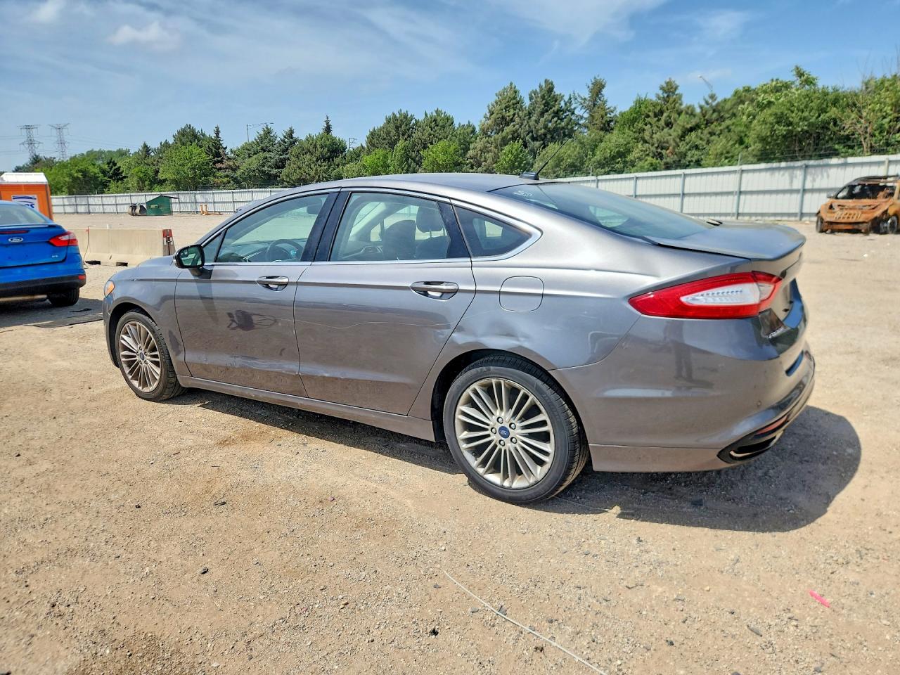 2014 Ford Fusion Se Gray vin: 3FA6P0H98ER174632