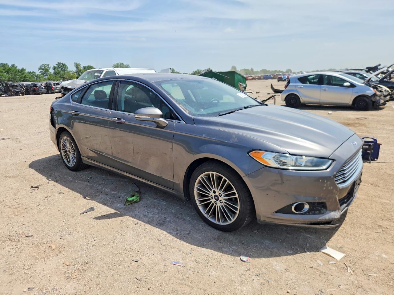 2014 Ford Fusion Se Gray vin: 3FA6P0H98ER174632