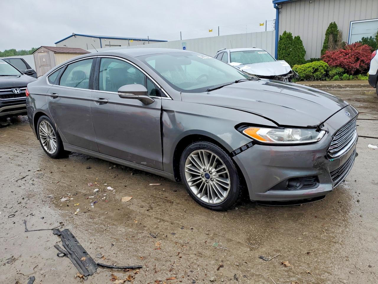 2014 Ford Fusion Se Gray vin: 3FA6P0H98ER245554