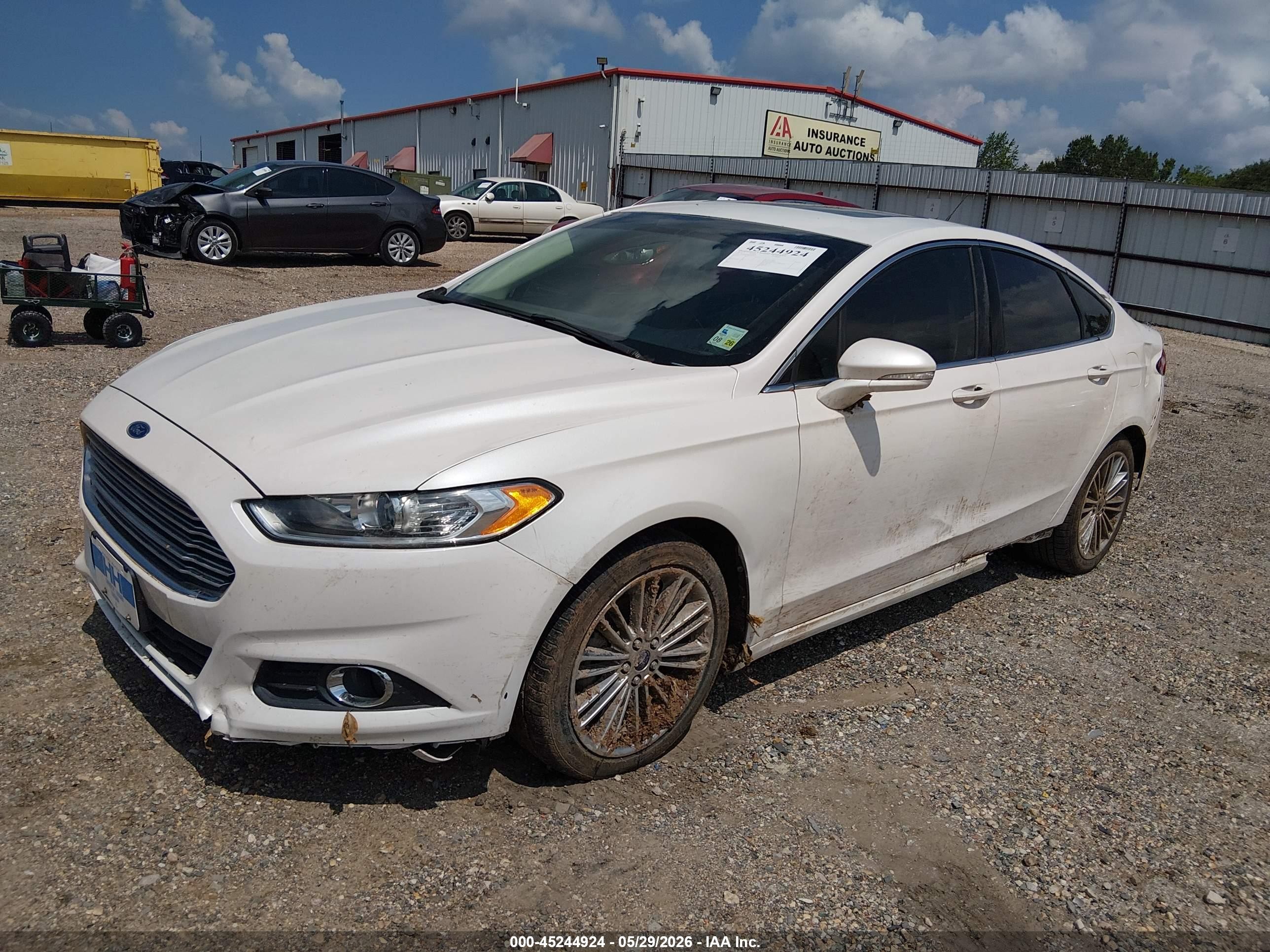 2014 Ford Fusion Se White vin: 3FA6P0H98ER290929