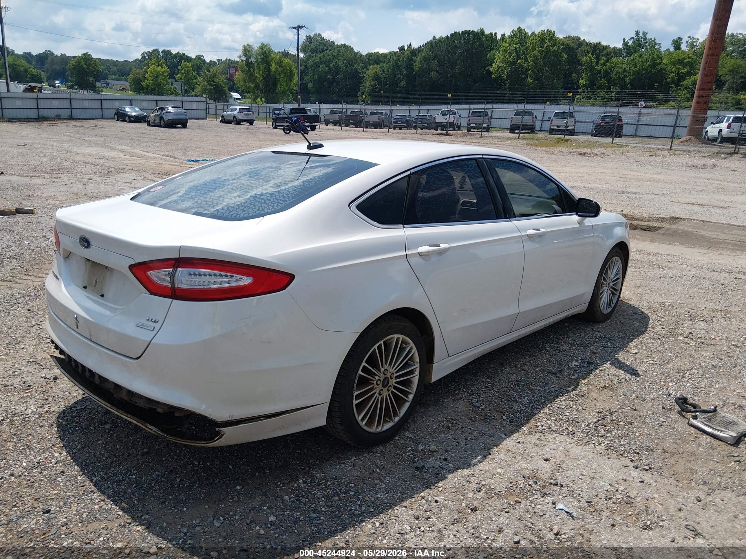 2014 Ford Fusion Se White vin: 3FA6P0H98ER290929
