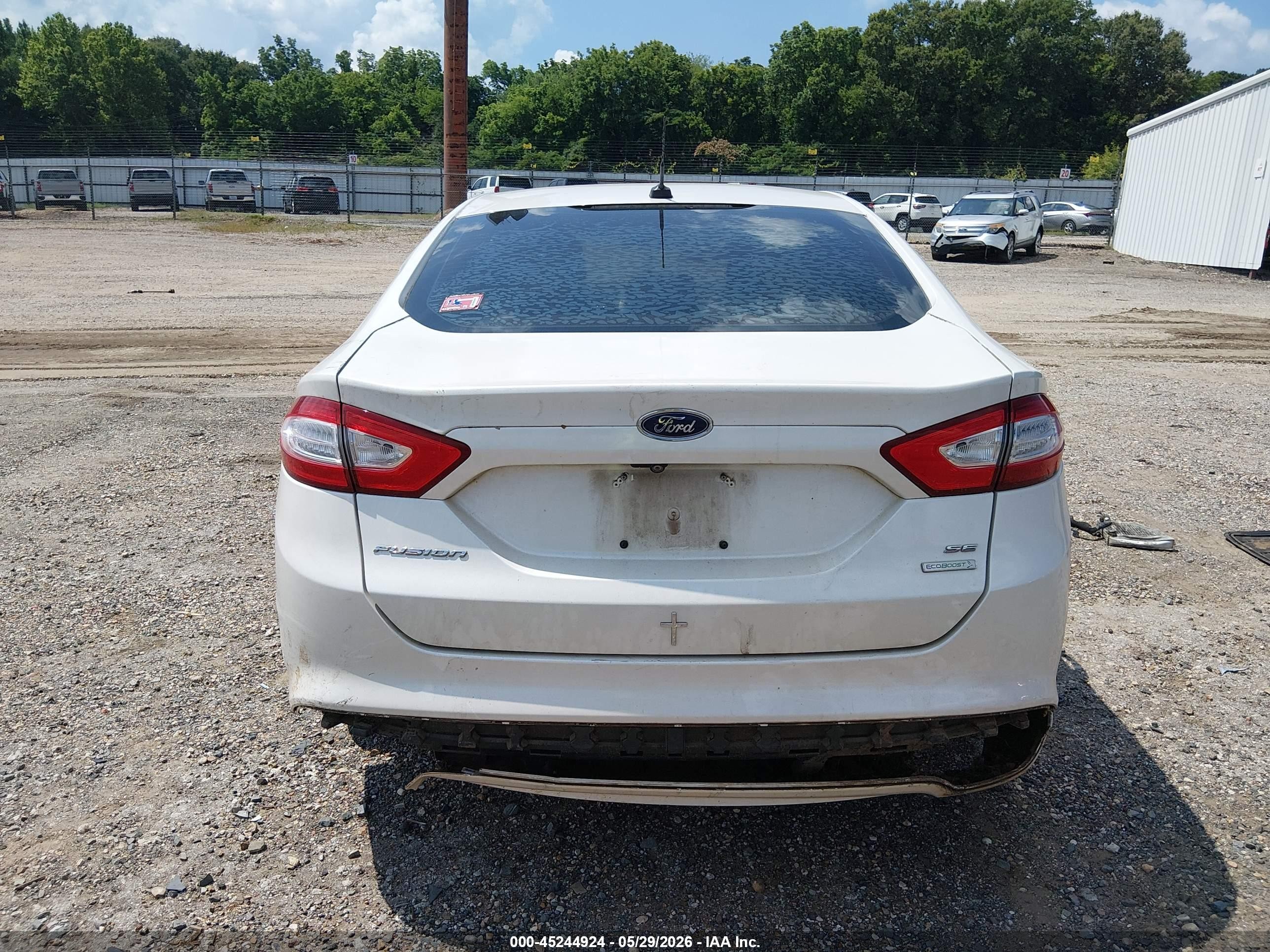 2014 Ford Fusion Se White vin: 3FA6P0H98ER290929