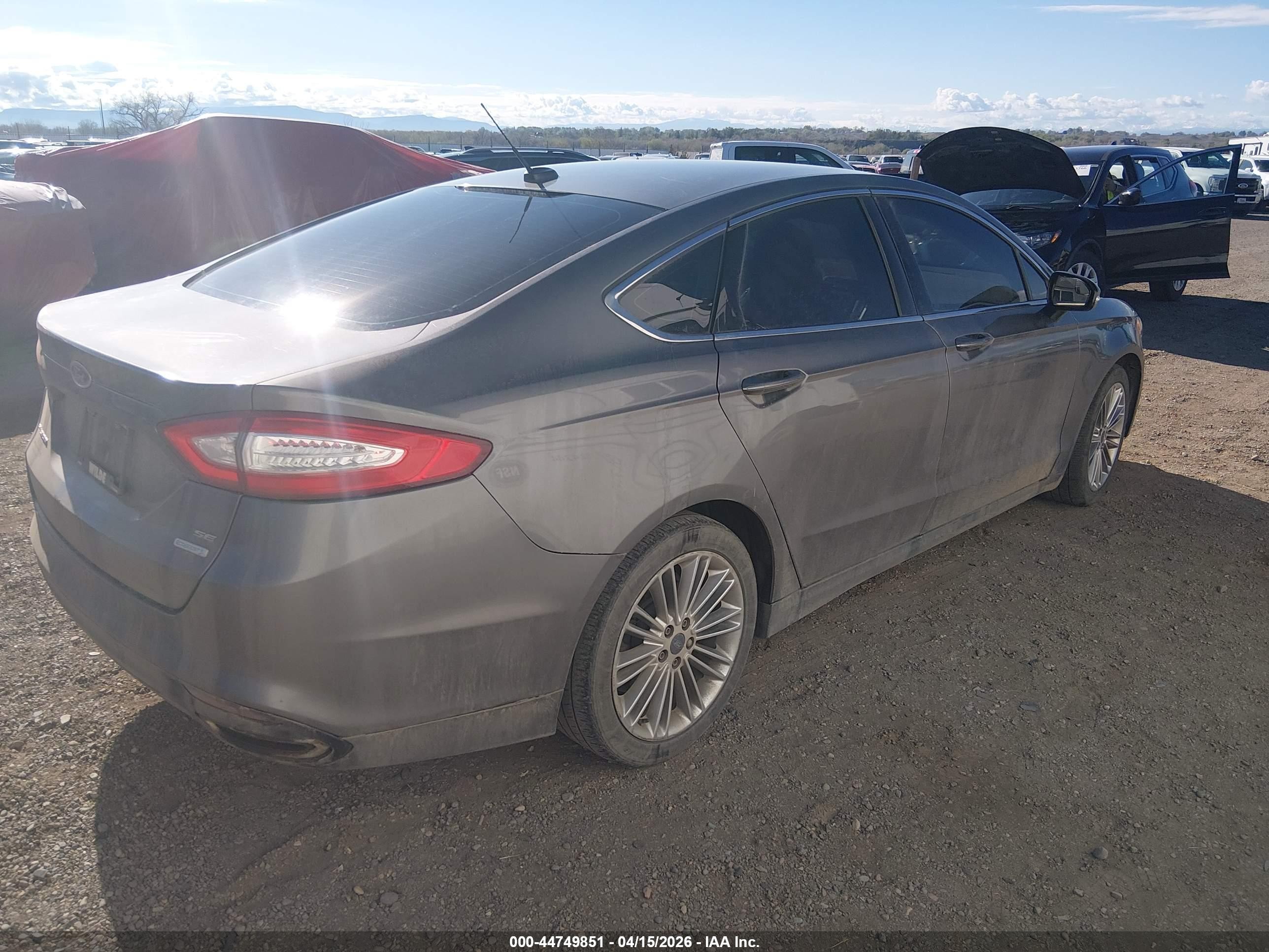 2014 Ford Fusion Se Gray vin: 3FA6P0H98ER319717