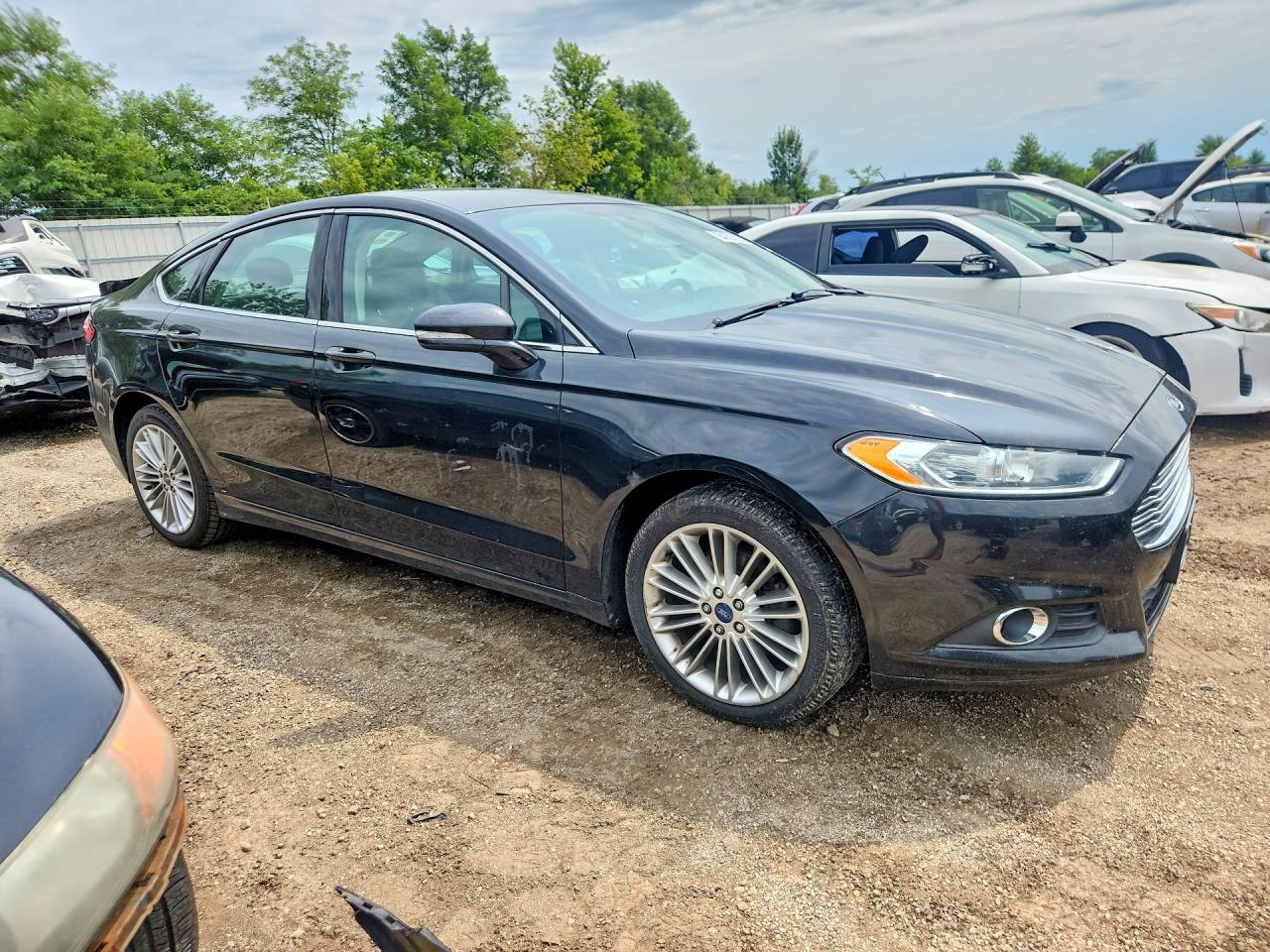 2014 Ford Fusion Se Black vin: 3FA6P0H98ER345251
