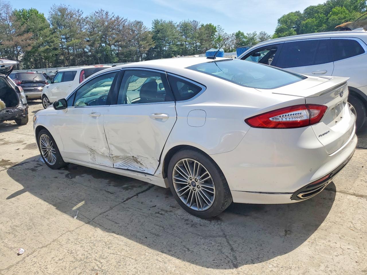 2014 Ford Fusion Se White vin: 3FA6P0H98ER385202