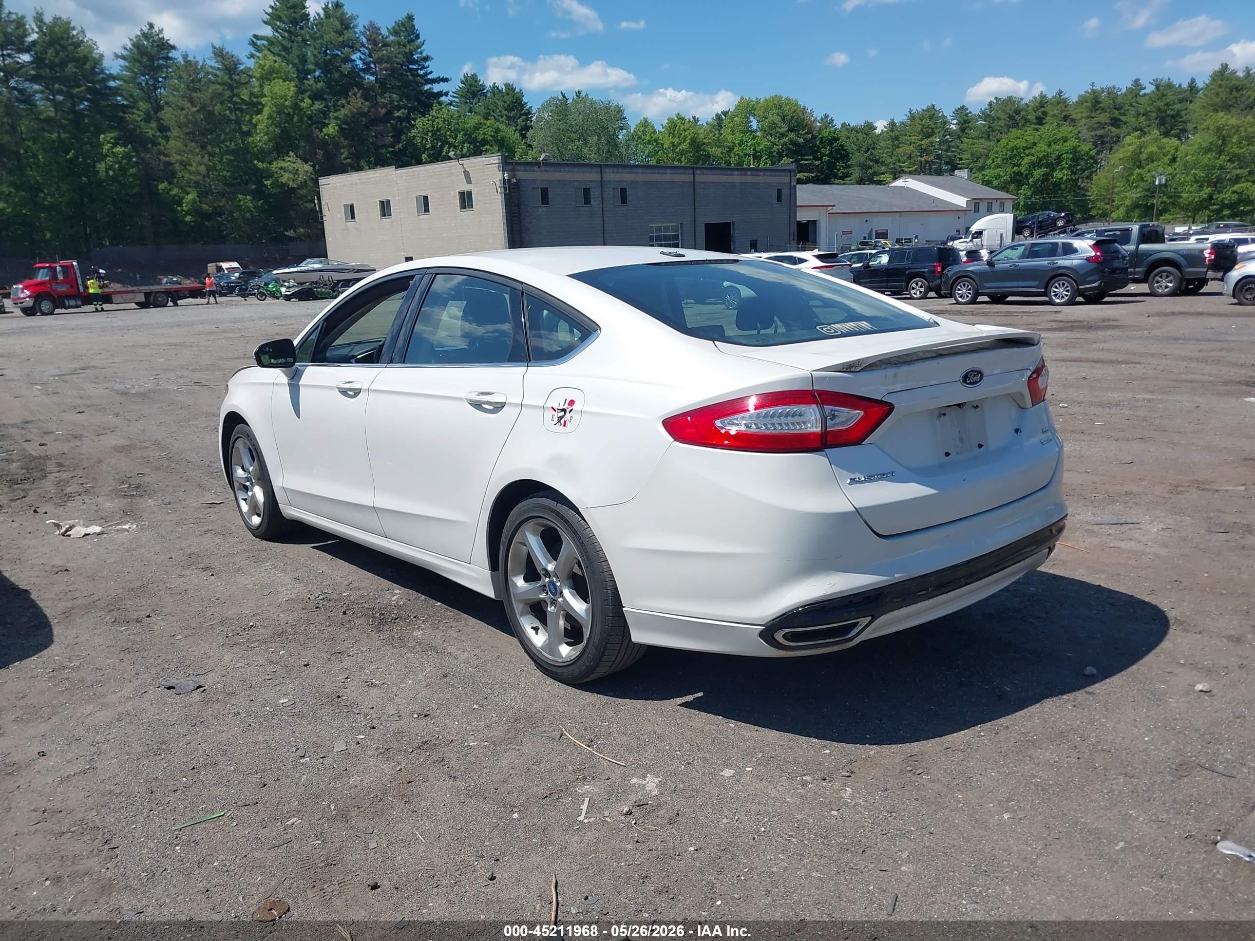 2015 Ford Fusion Se White vin: 3FA6P0H98FR148503