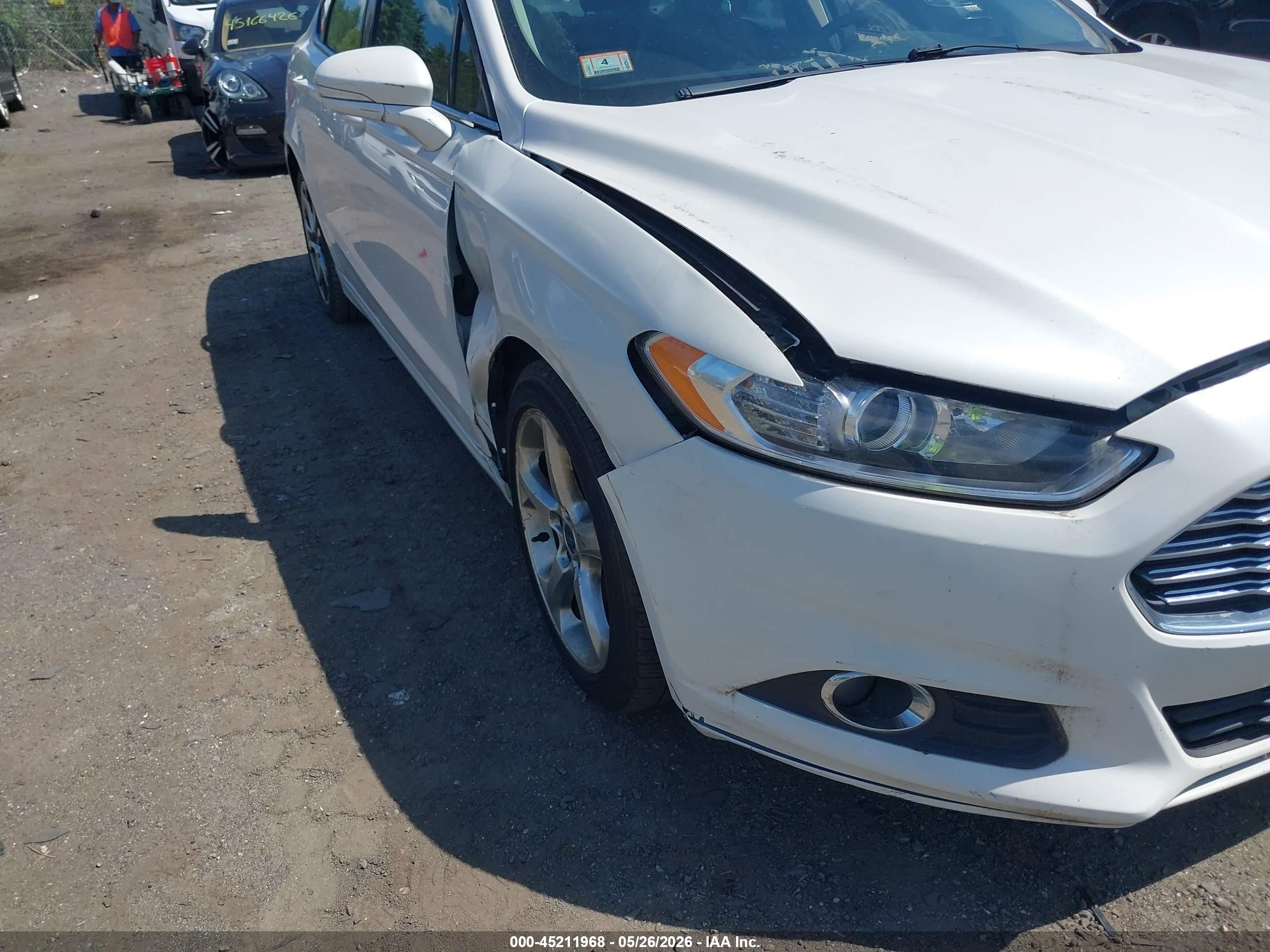 2015 Ford Fusion Se White vin: 3FA6P0H98FR148503