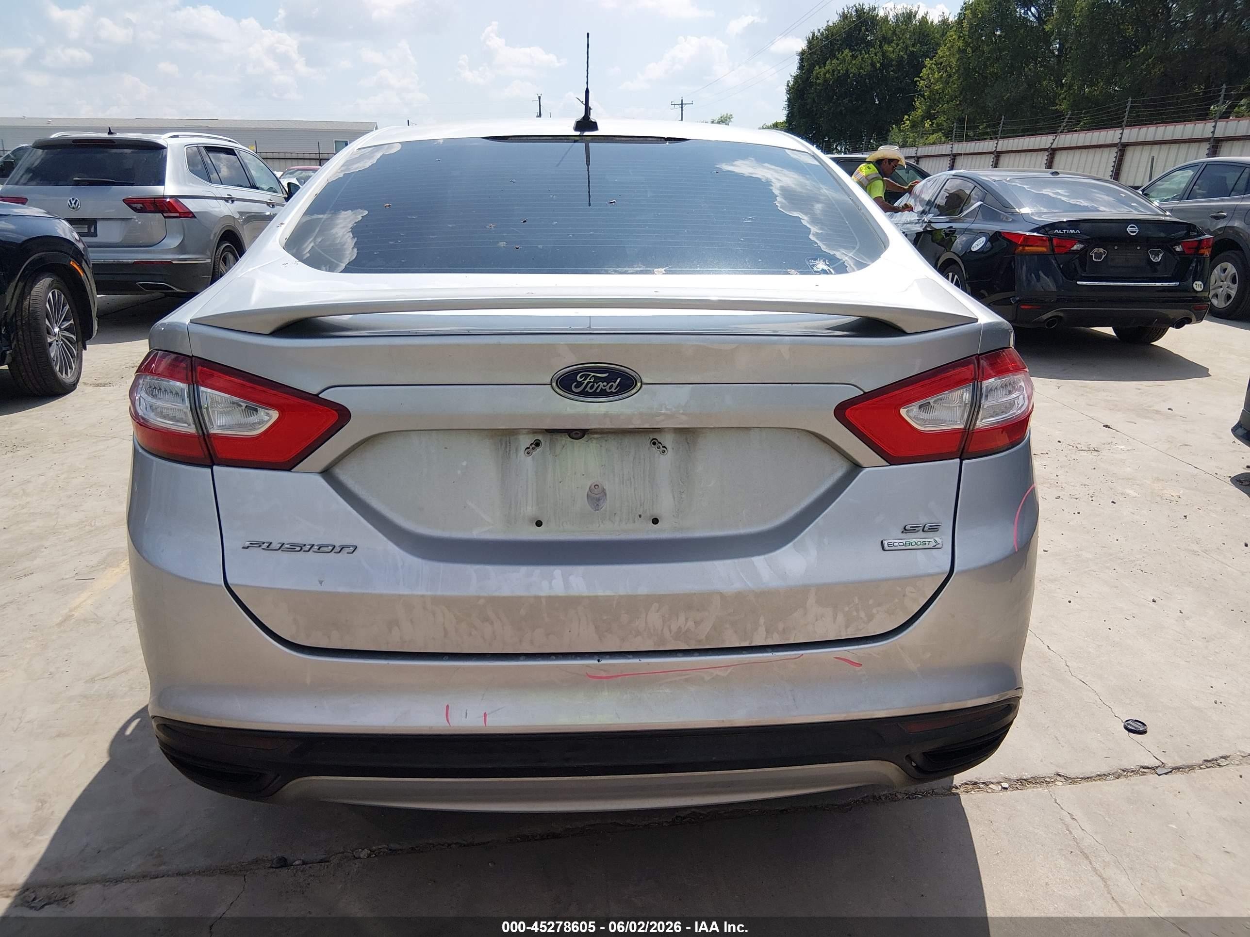 2015 Ford Fusion Se Silver vin: 3FA6P0H98FR283383