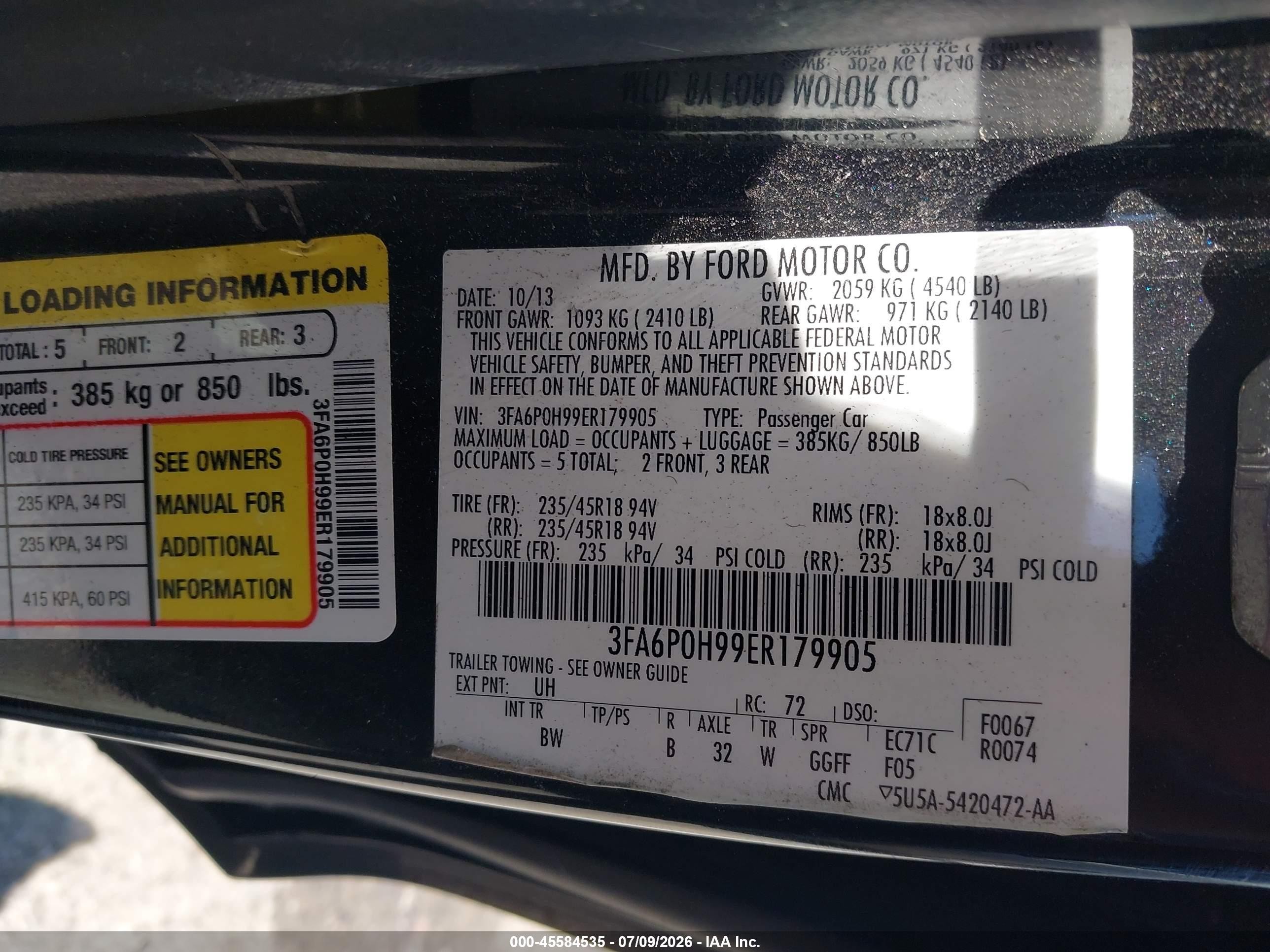2014 Ford Fusion Se Black vin: 3FA6P0H99ER179905