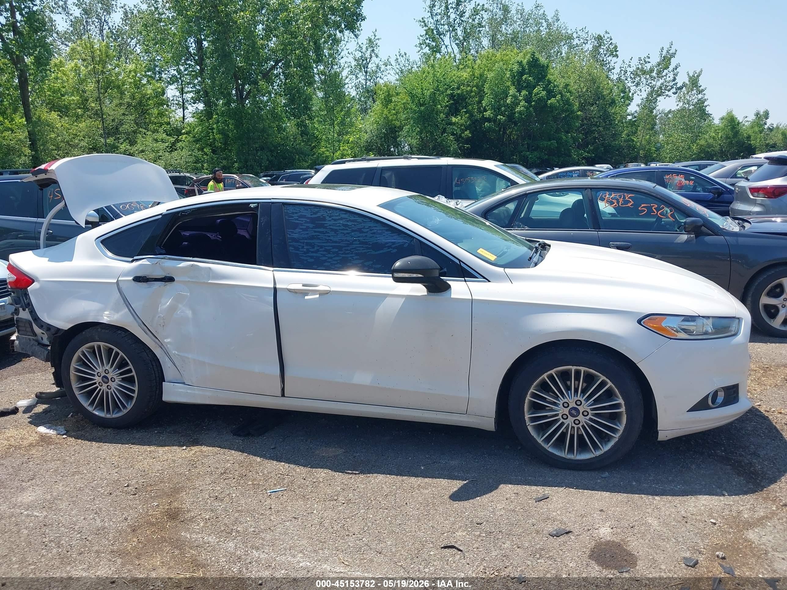 2014 Ford Fusion Se Белый vin: 3FA6P0H99ER192489