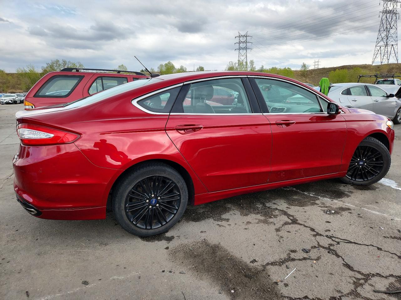 2014 Ford Fusion Se Red vin: 3FA6P0H99ER212014