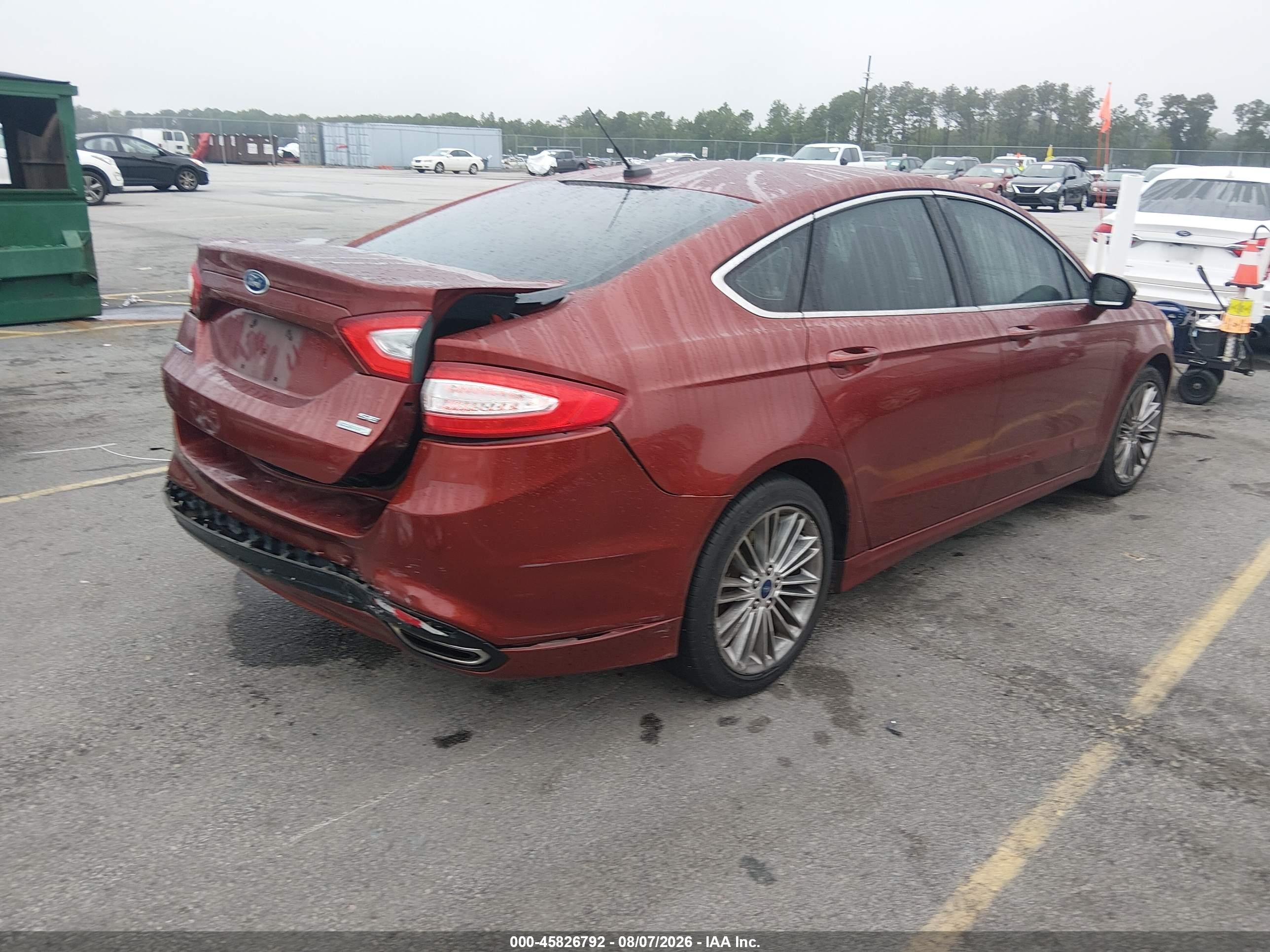 2014 Ford Fusion Se Maroon vin: 3FA6P0H99ER258314