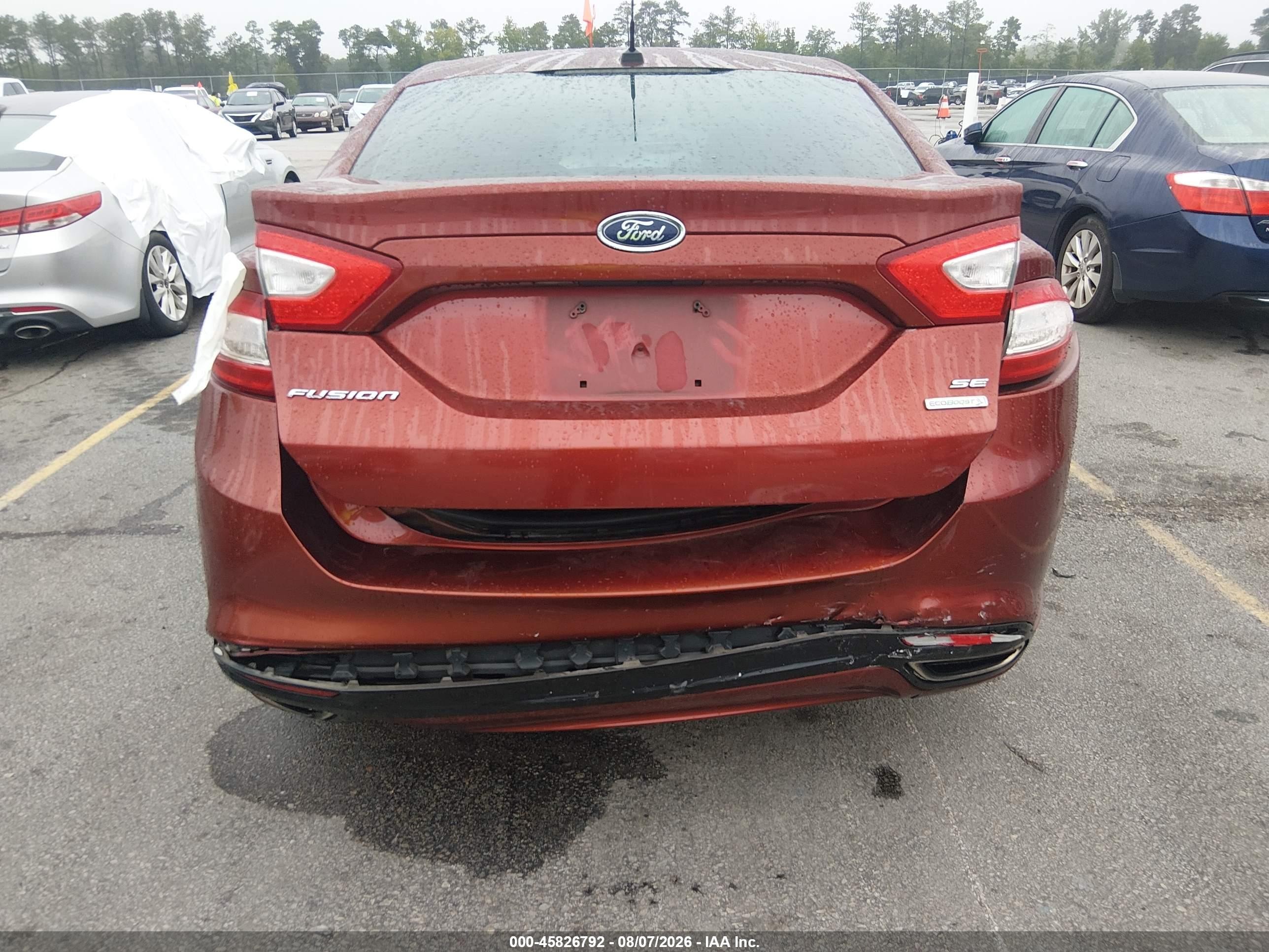 2014 Ford Fusion Se Maroon vin: 3FA6P0H99ER258314