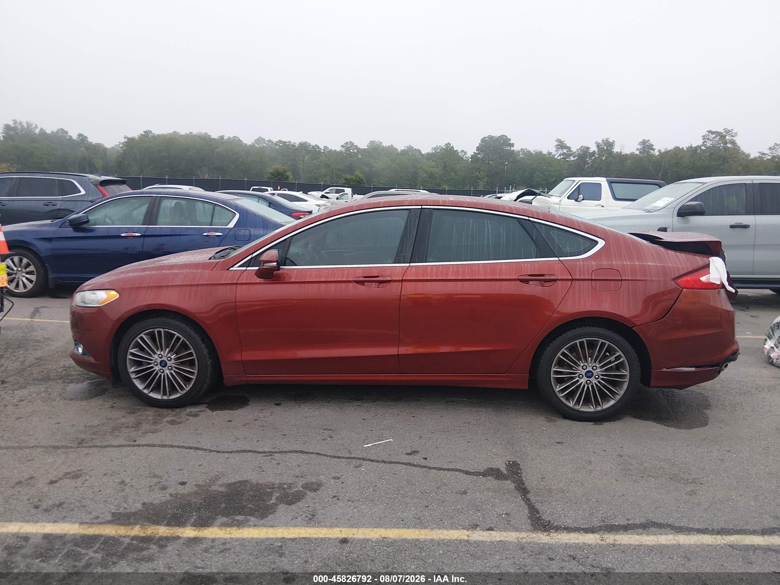 2014 Ford Fusion Se Maroon vin: 3FA6P0H99ER258314