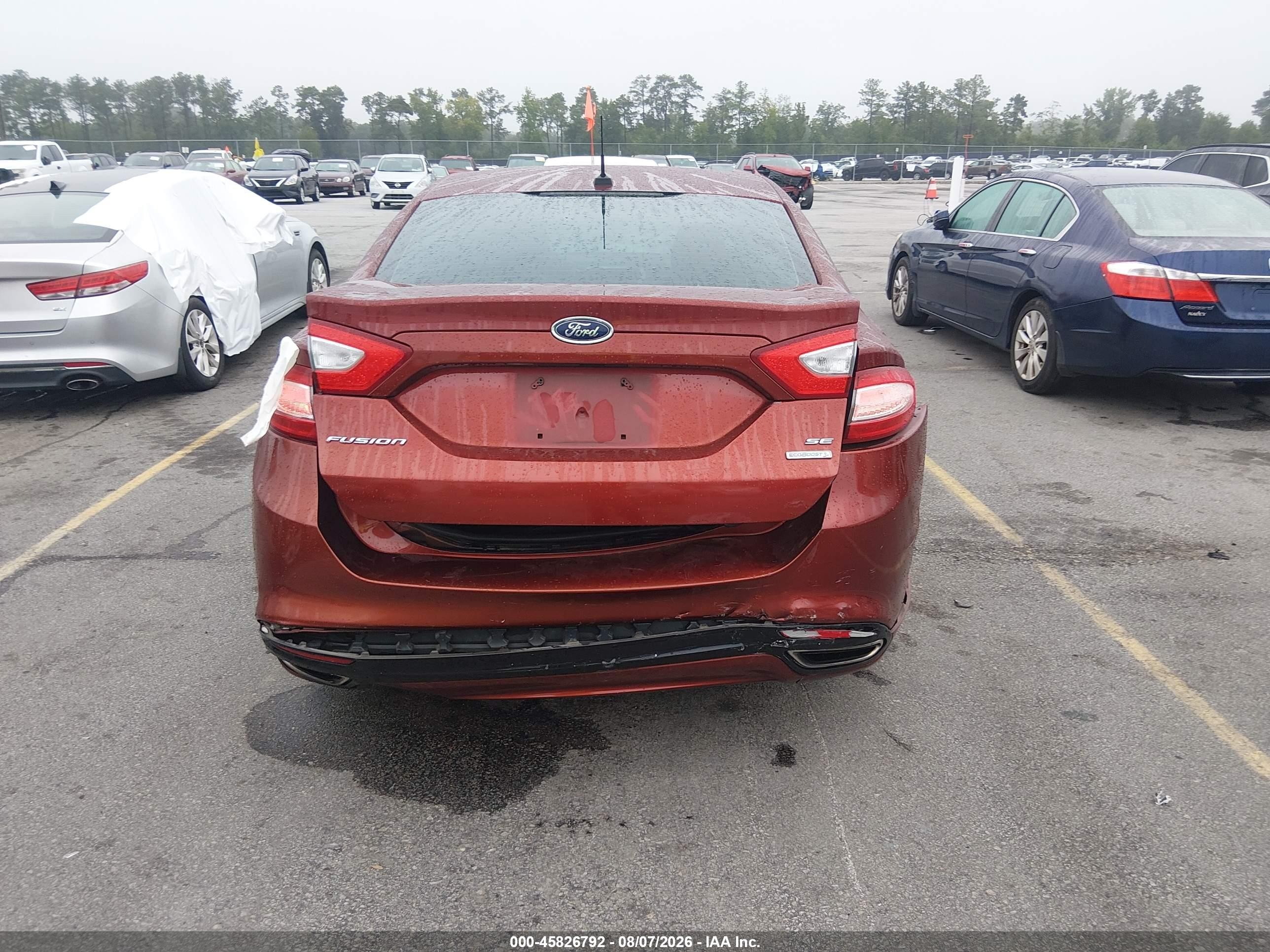 2014 Ford Fusion Se Maroon vin: 3FA6P0H99ER258314