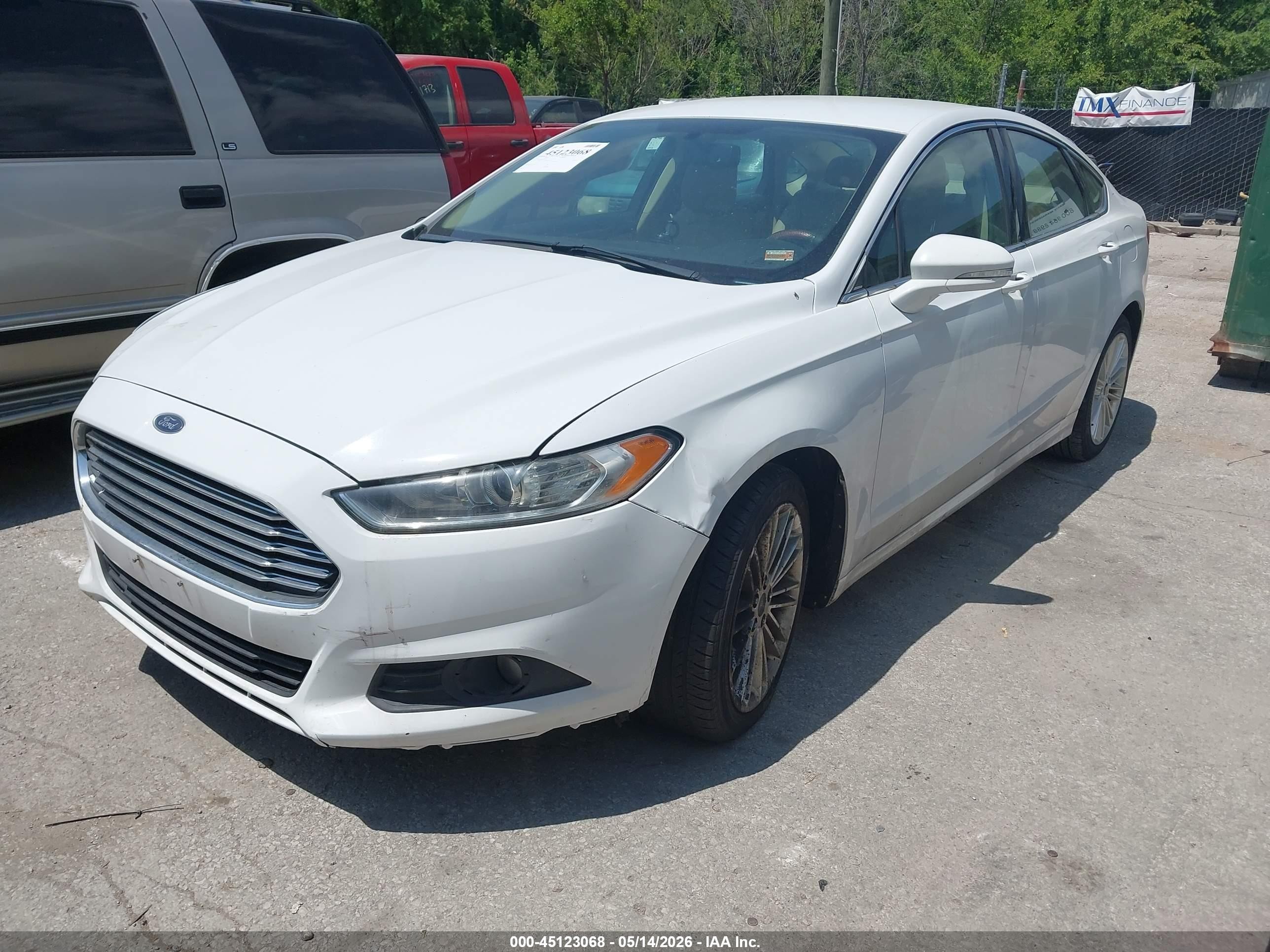 2014 Ford Fusion Se White vin: 3FA6P0H99ER320133