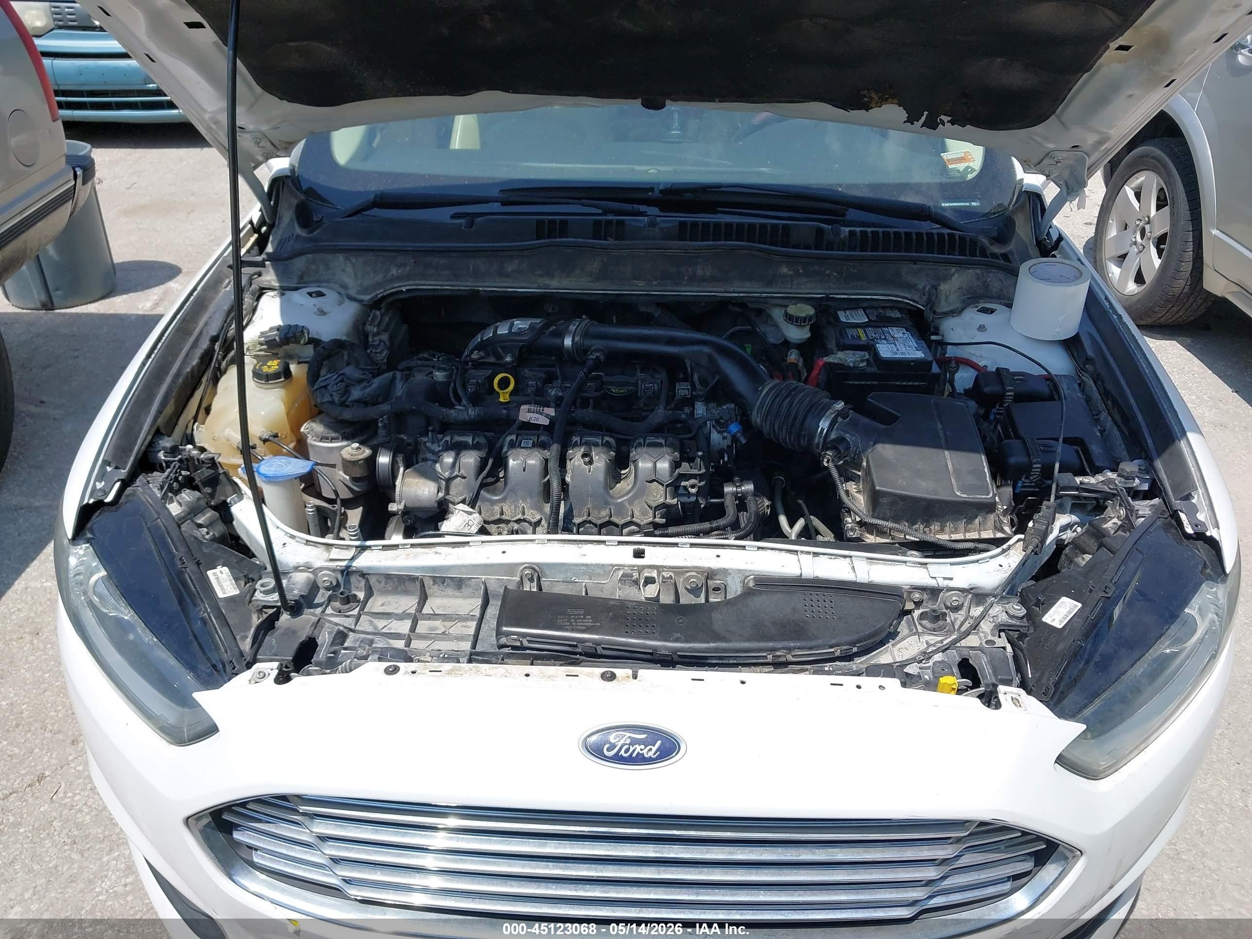 2014 Ford Fusion Se White vin: 3FA6P0H99ER320133
