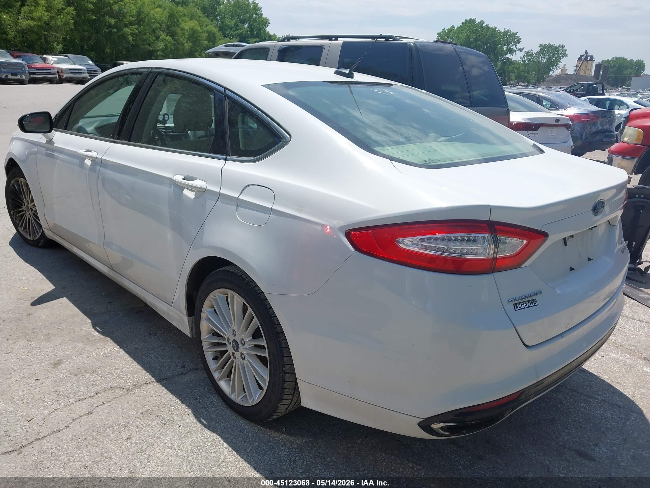 2014 Ford Fusion Se White vin: 3FA6P0H99ER320133