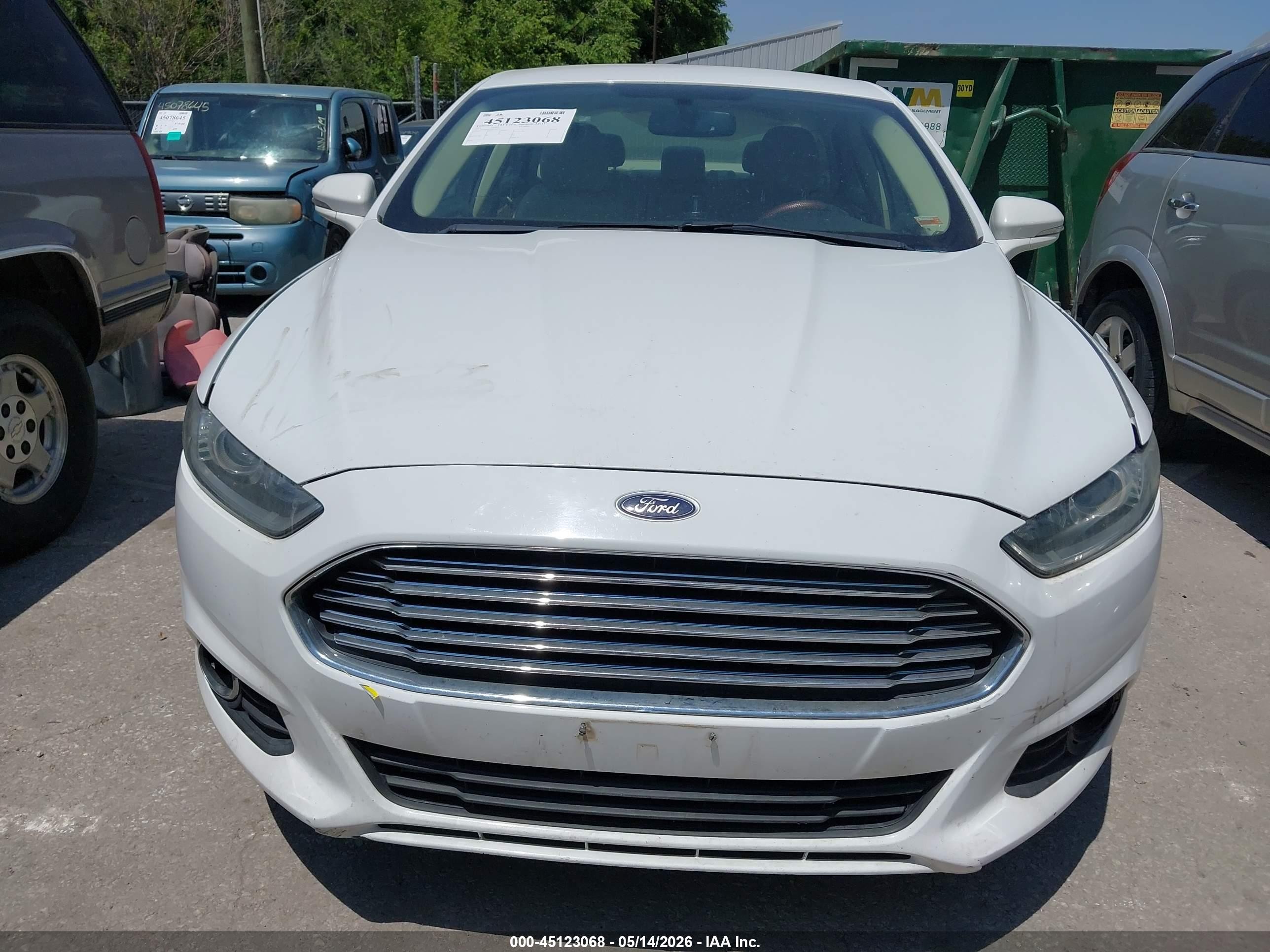2014 Ford Fusion Se White vin: 3FA6P0H99ER320133