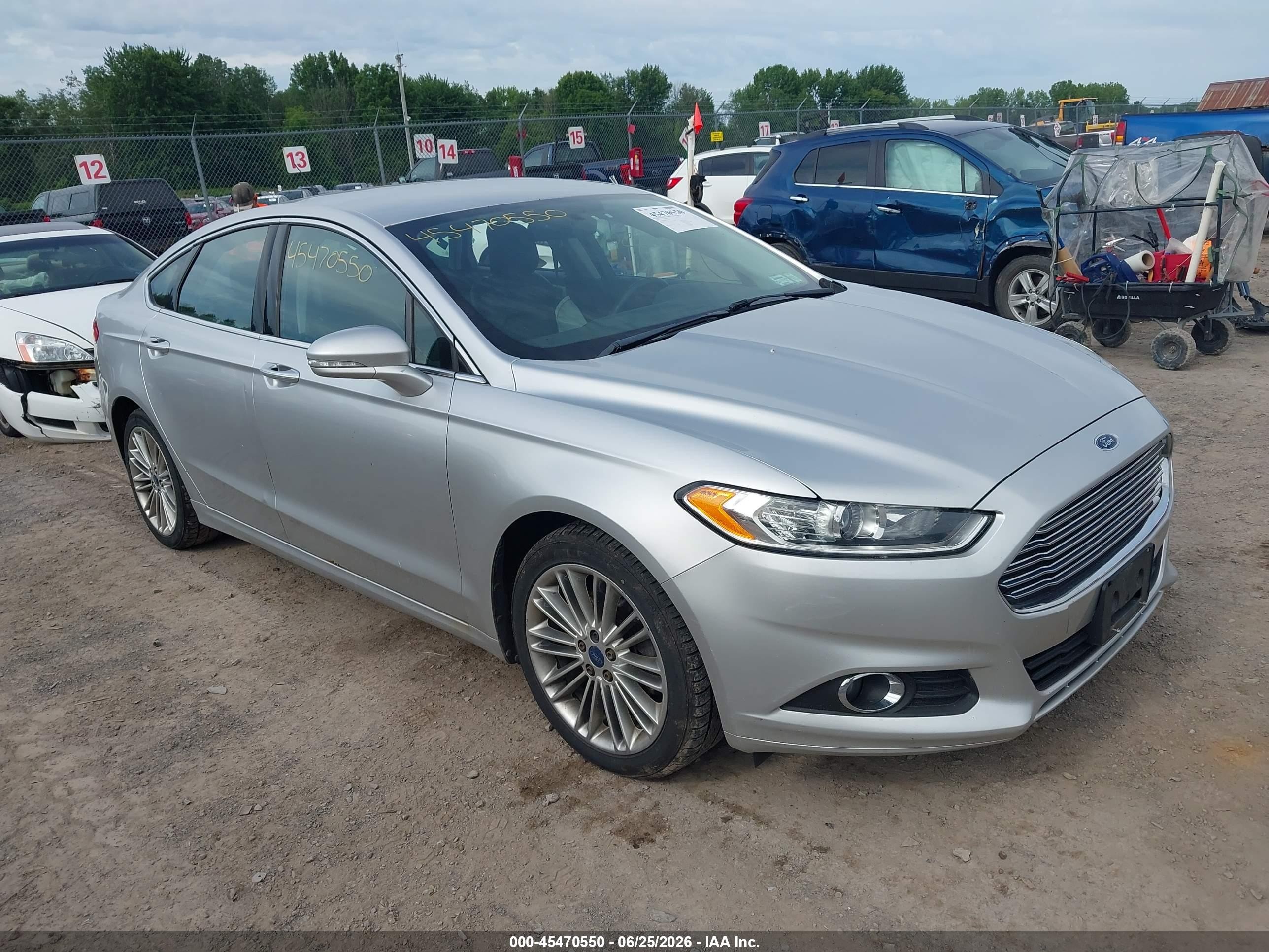 2014 Ford Fusion Se Silver vin: 3FA6P0H99ER320231