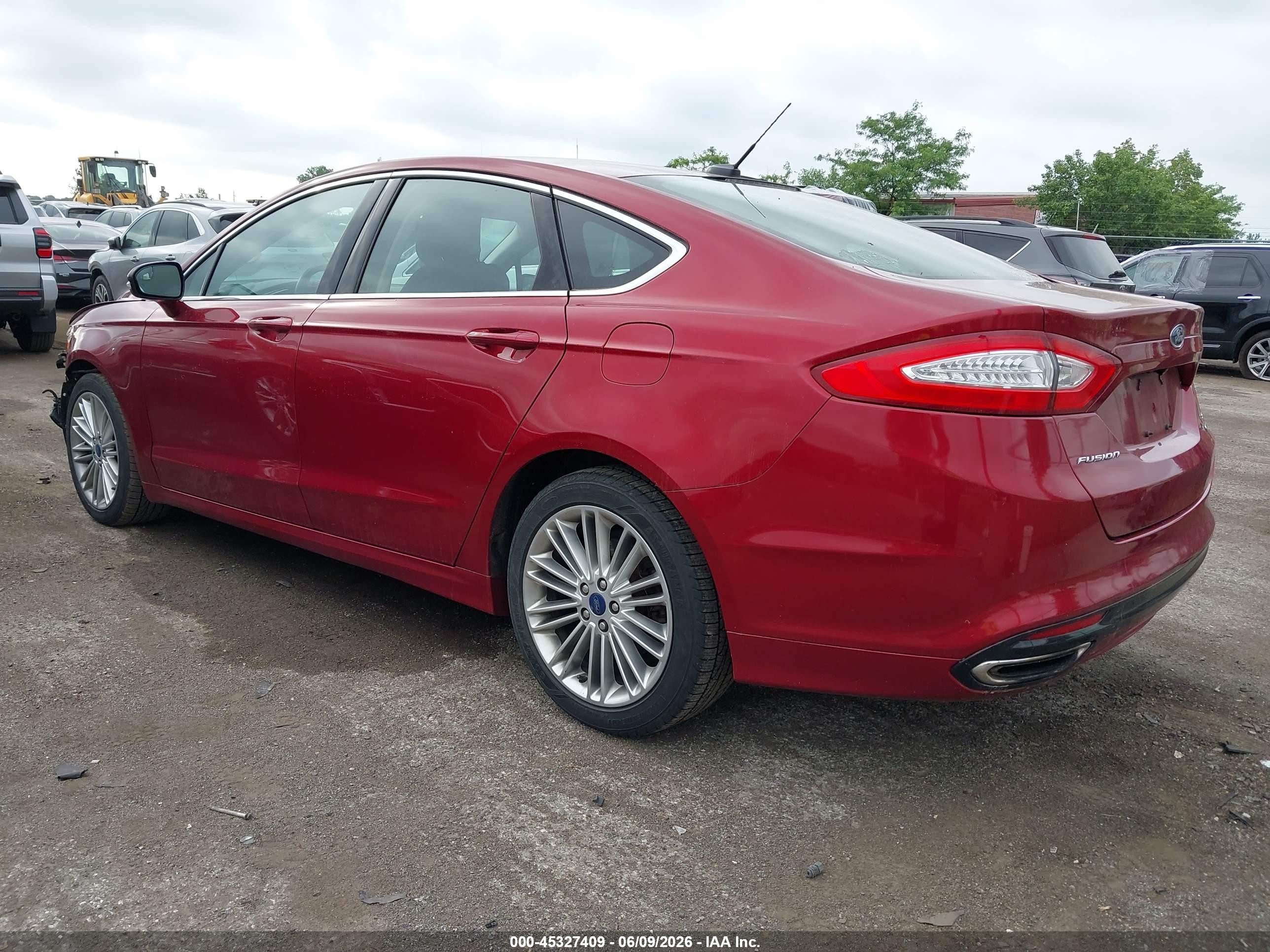 2014 Ford Fusion Se Burgundy vin: 3FA6P0H99ER388917